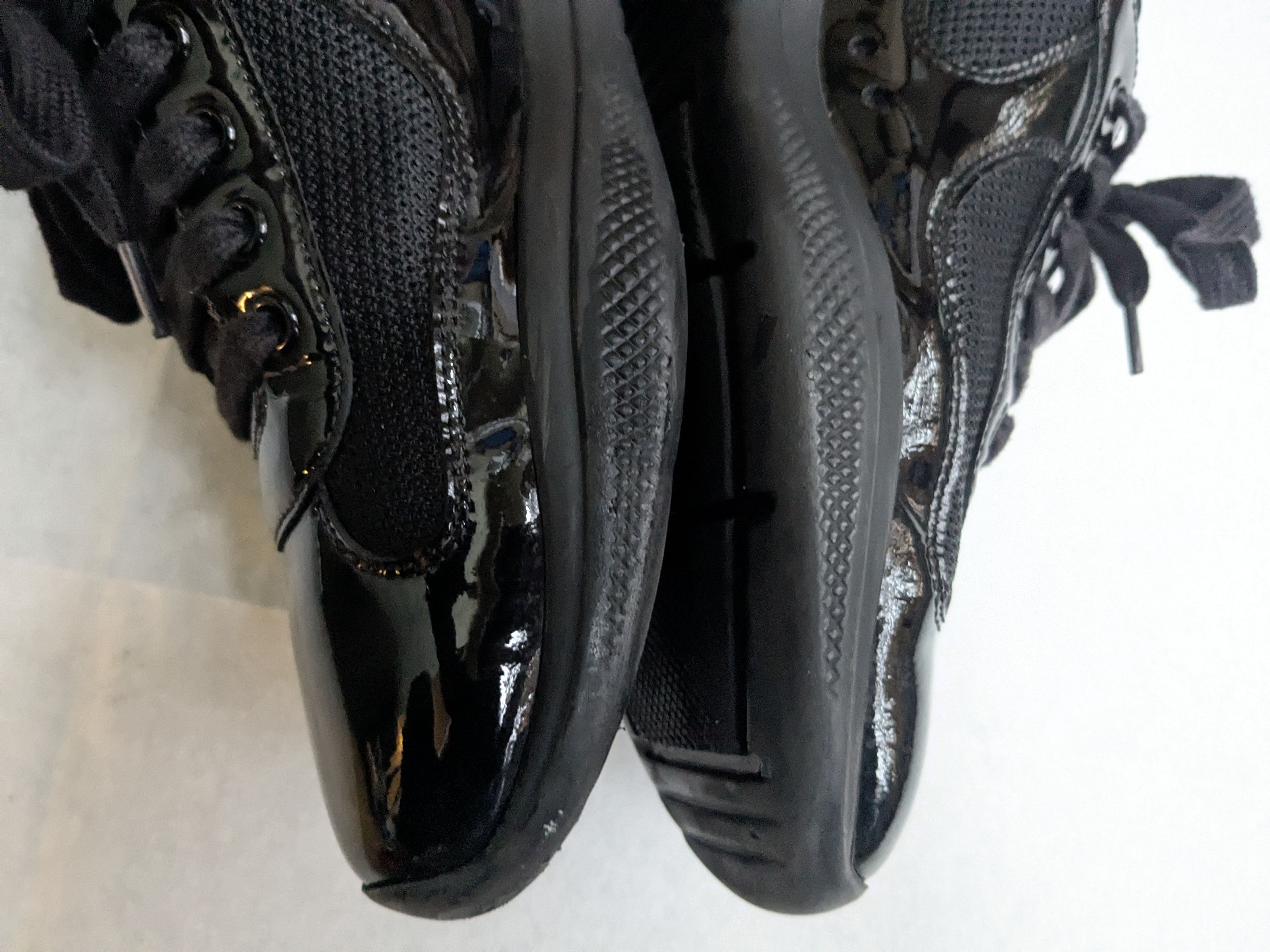 Prada Prada America's Cup Sneakers Black Patent Leather 8 Red Size US 8 / EU 41 - 9 Thumbnail