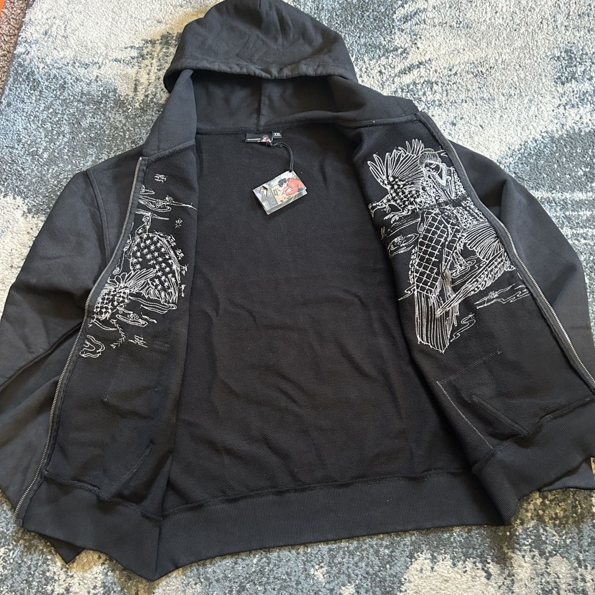Derschutze BORO SASHiKO ZiP UP HOODiE SWEATSHiRT PATCHWORK Size US XXL / EU 58 / 5 - 12 Thumbnail