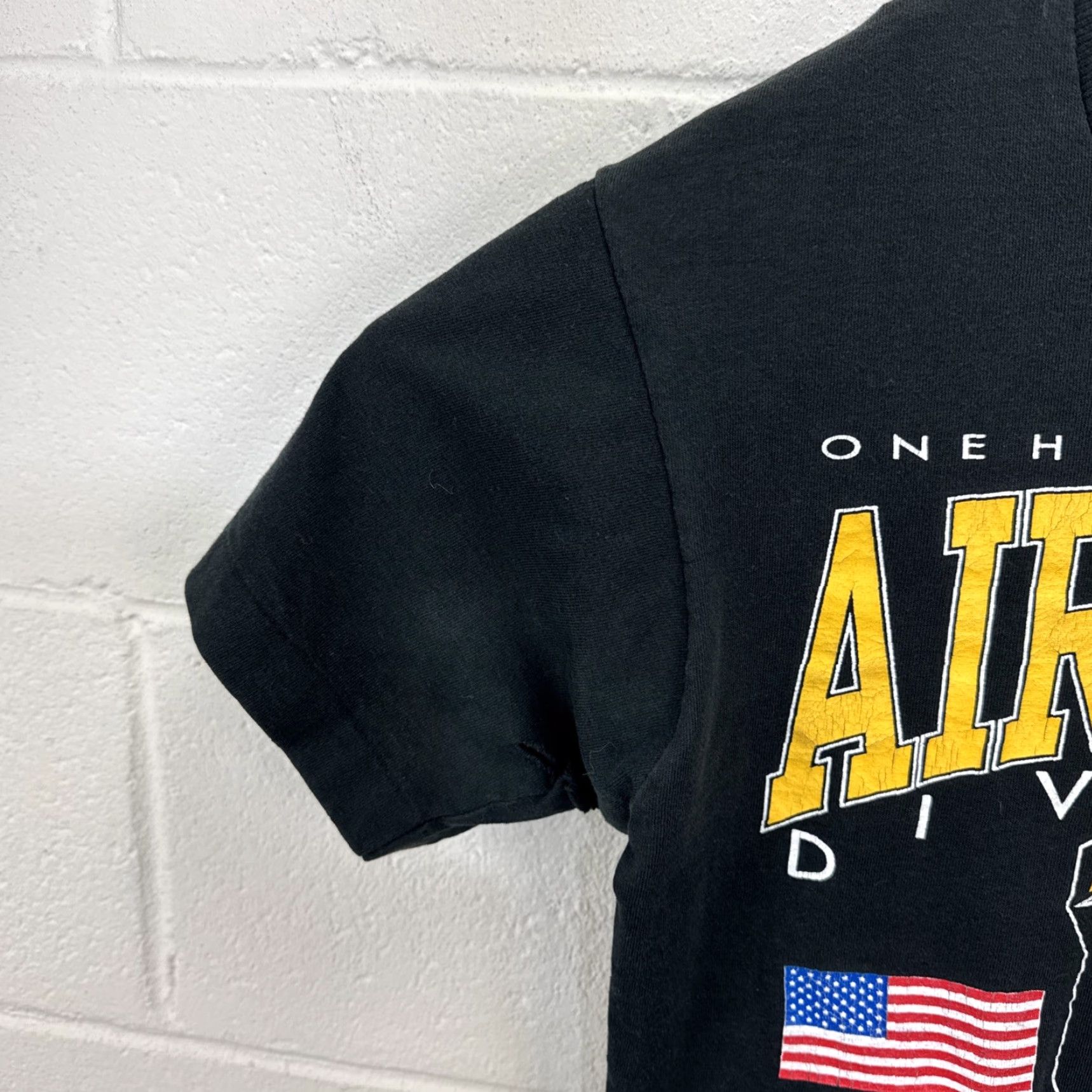 Fruit Of The Loom VINTAGE Airborne Division United States Screaming Eagle T-Shirt Adult M Black Cotton Crew Neck Graphics USA Army 90s Mens Size US M / EU 48-50 / 2 - 5 Thumbnail