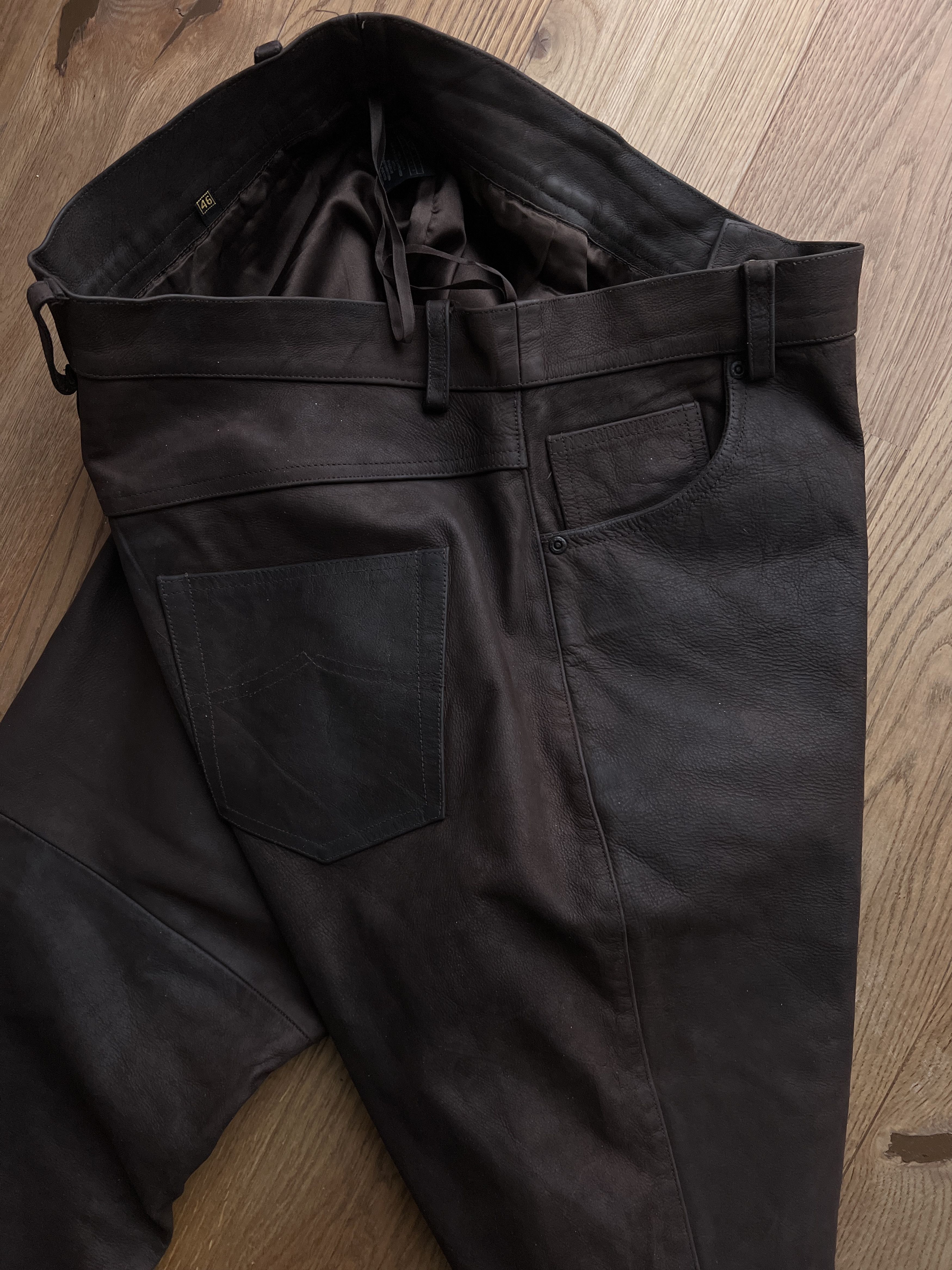 Hysteric Glamour Cowboy core vintage soft leather pants opium japanese style Size US 34 / EU 50 - 12 Thumbnail