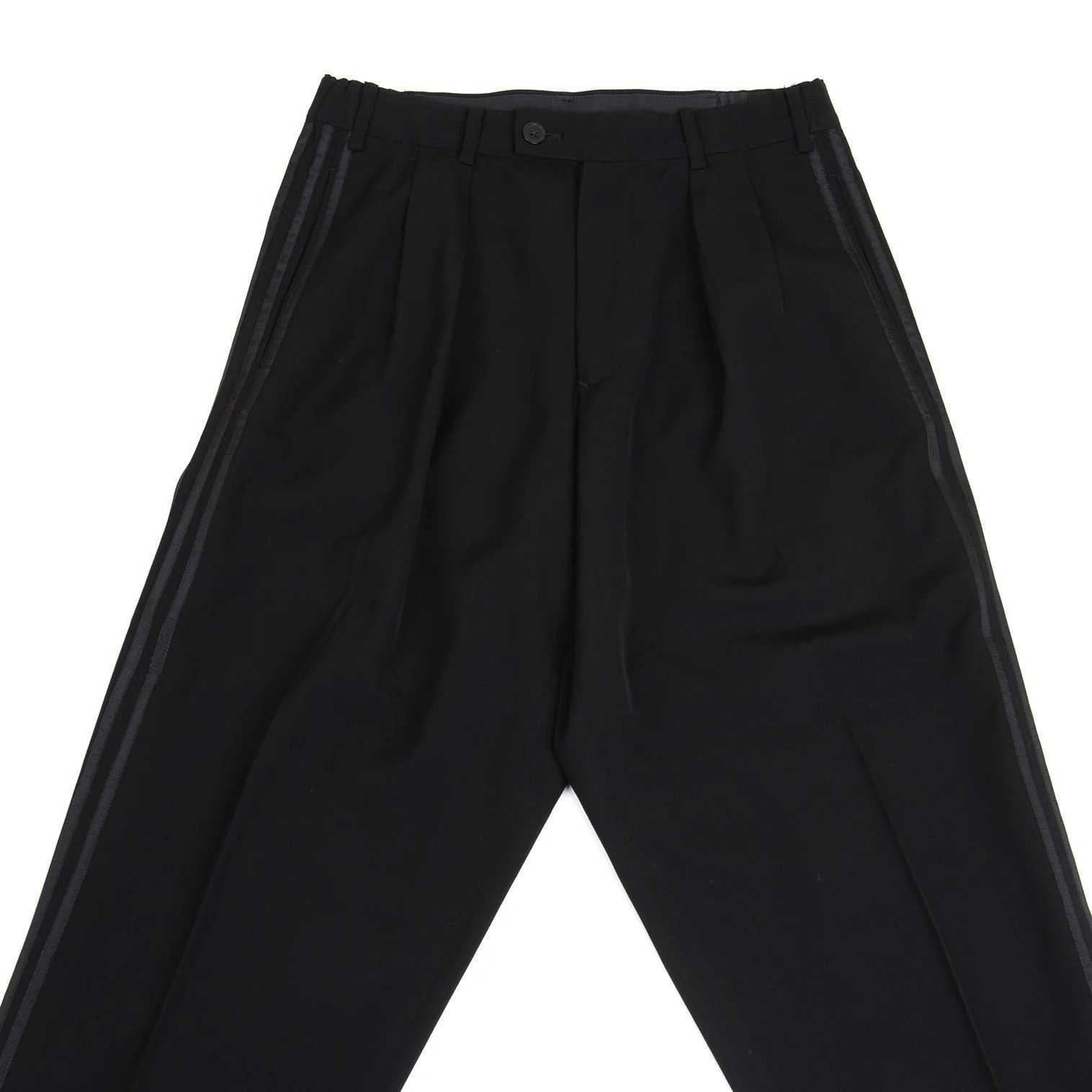 Yohji Yamamoto Yohji Yamamoto Three-Line Tap Pants Black Size US 30 / EU 46 - 2 Thumbnail