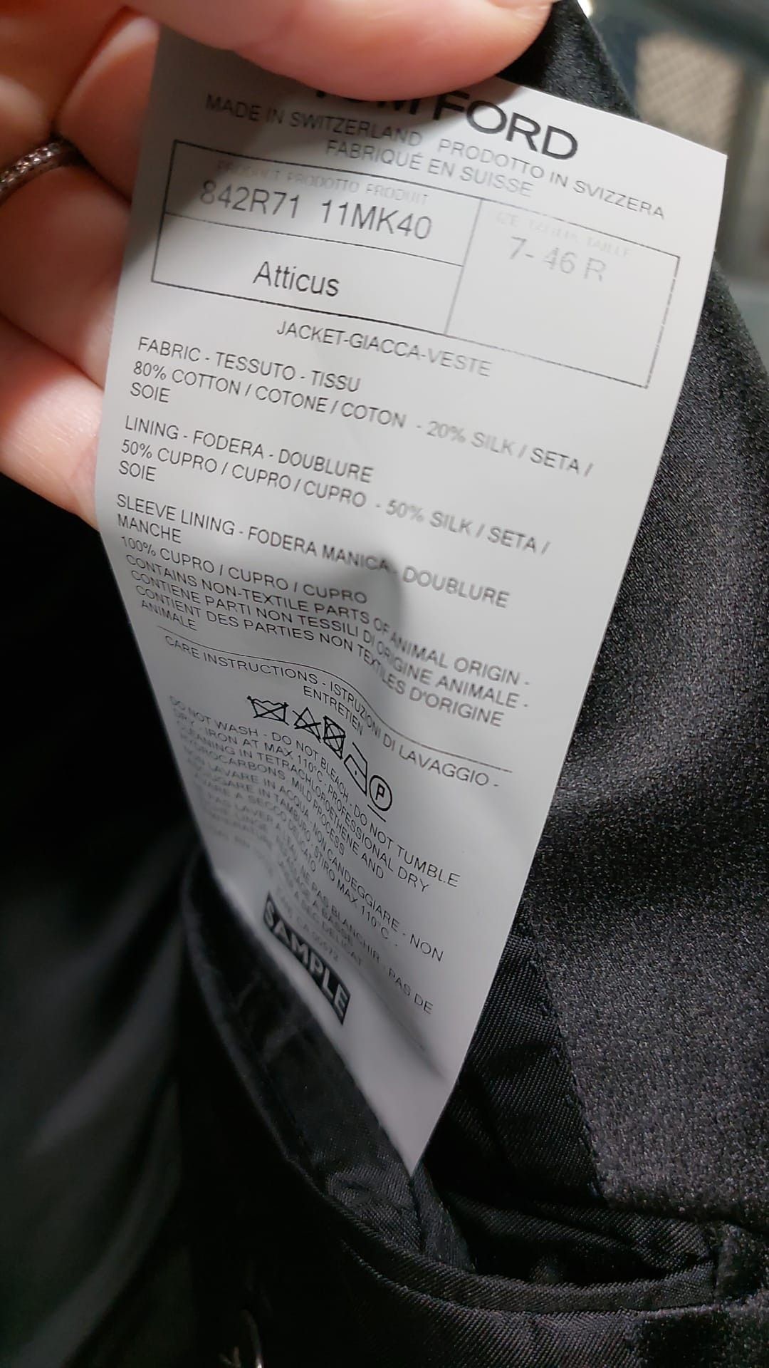 Tom Ford o1loc1c0824 11MK40SZ Atticus Jacket in Black/Green Size US S / EU 44-46 / 1 - 2 Thumbnail