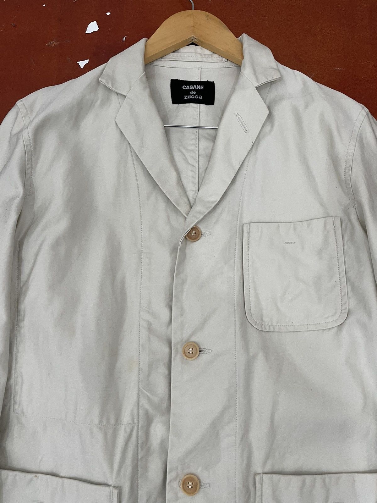 CABANE de ZUCCa CABANE DE ZUCCA CREAM BLAZER JACKET Size US M / EU 48-50 / 2 - 2 Thumbnail