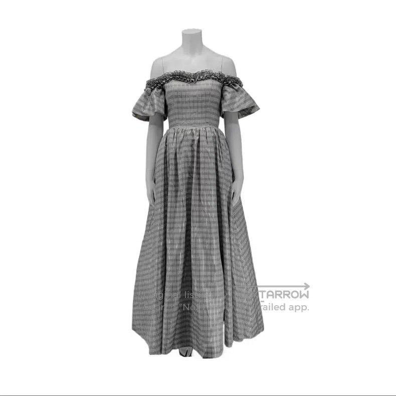 Givenchy Givenchy Gingham One-Shoulder Dress Size L / US 10 / IT 46 - 1 Thumbnail