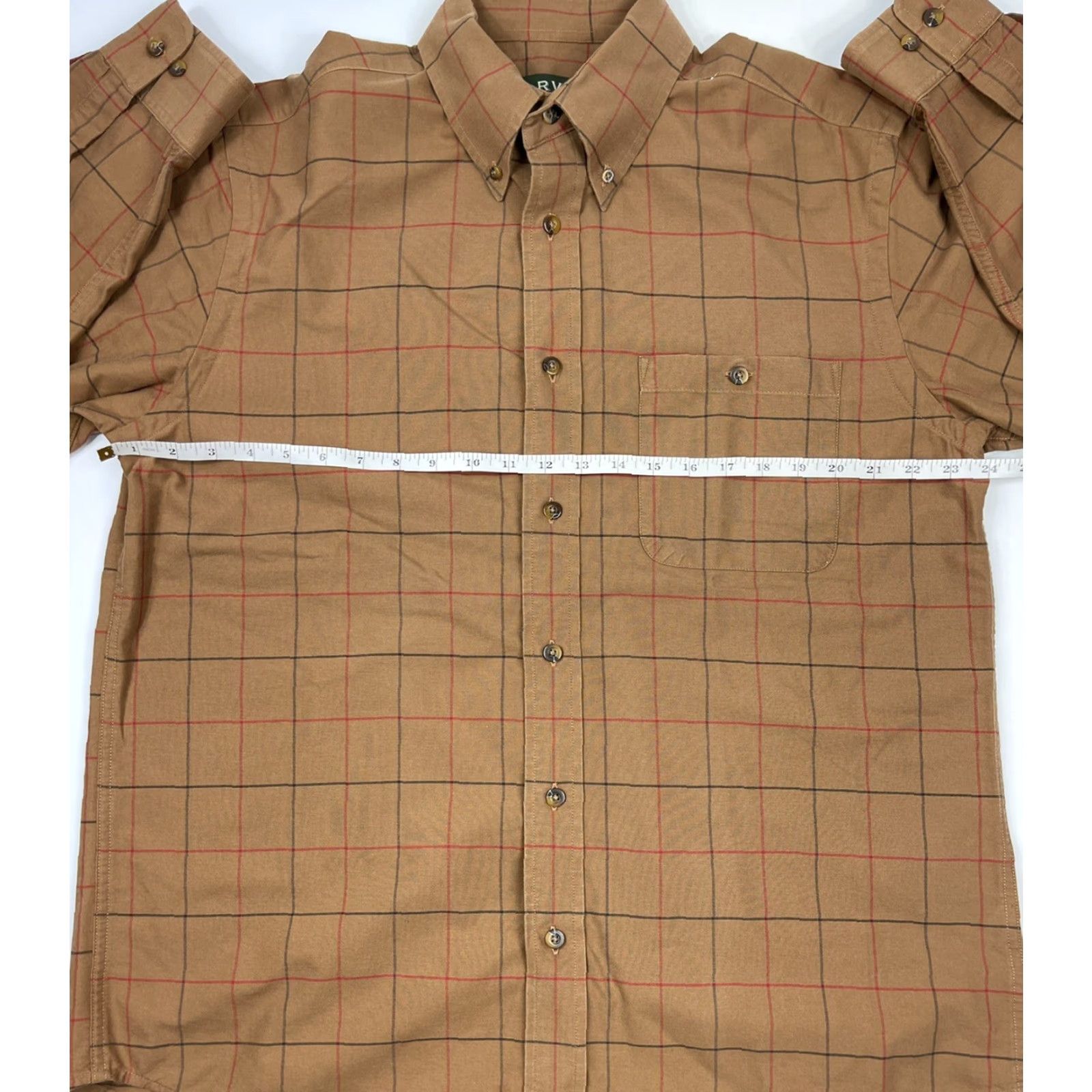 Orvis Orvis Shirt Button-Up Plaid Flannel Mens L Brown Cotton Casual Collared Size US L / EU 52-54 / 3 - 4 Thumbnail