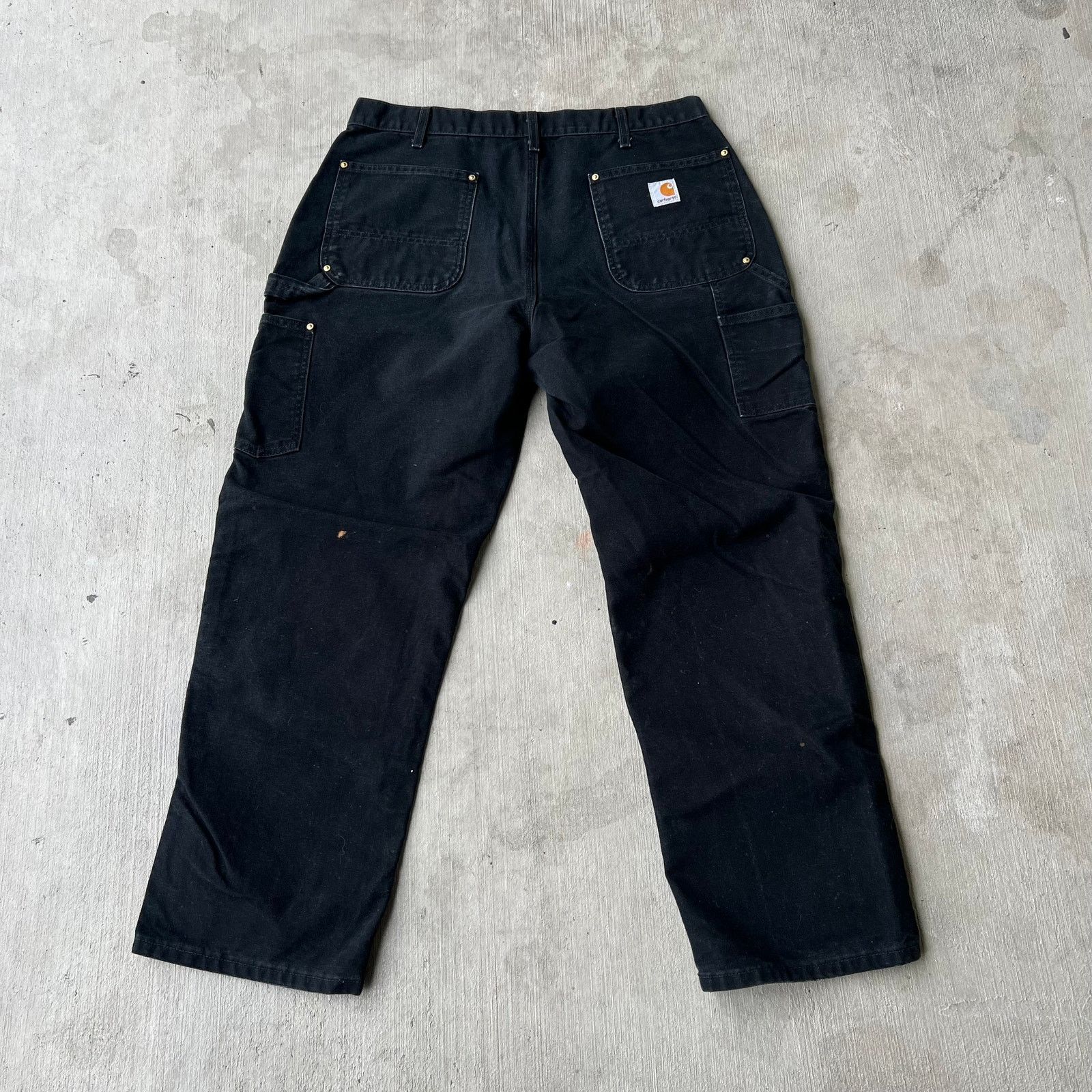Carhartt × Vintage Vintage Y2K Carhartt black double knee work carpenter pants Size US 35 - 4 Thumbnail