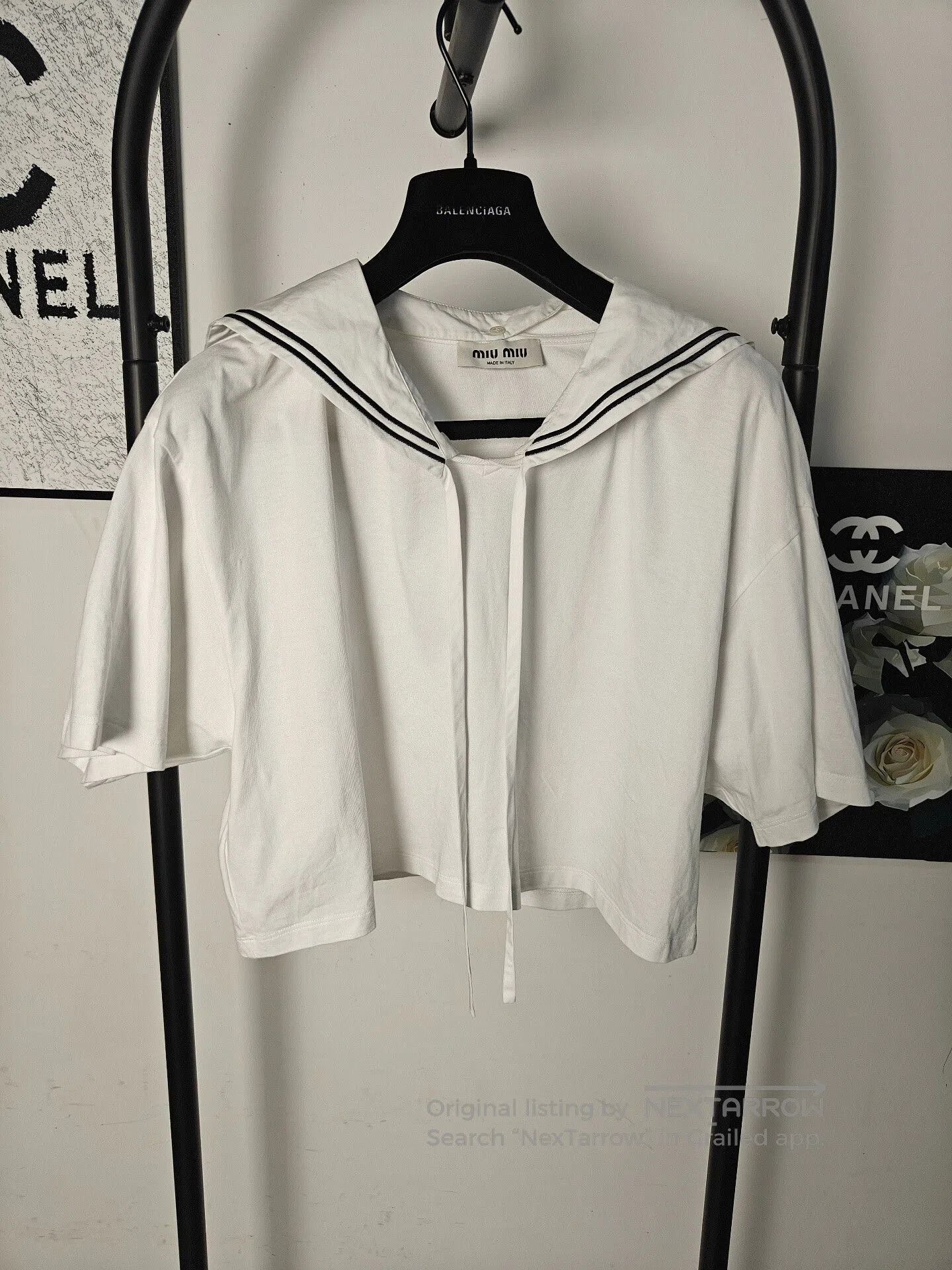 Miu Miu miumiu embroidered logo short sleeve shirt. Size US M / EU 48-50 / 2 - 2 Thumbnail