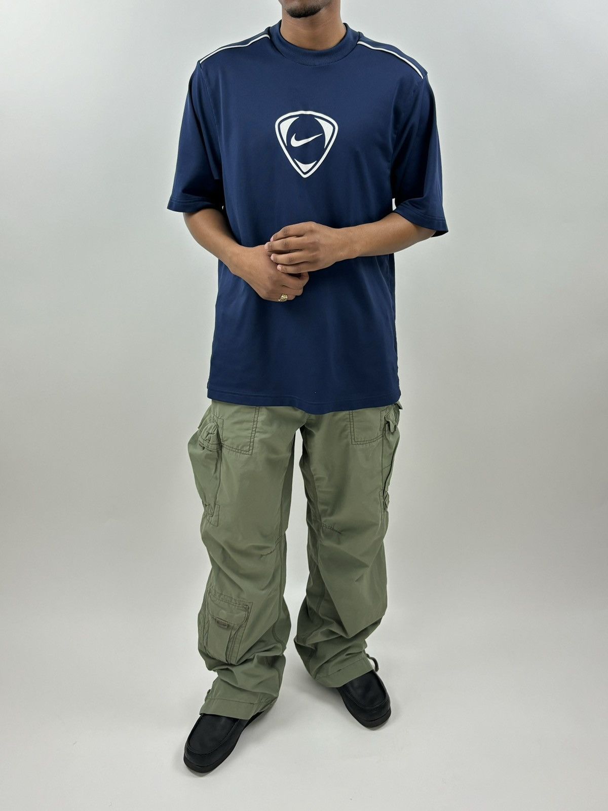 Nike × Vintage vintage Y2K NIKE TEAM Center Swoosh Soccer jersey Size US L / EU 52-54 / 3 - 5 Thumbnail