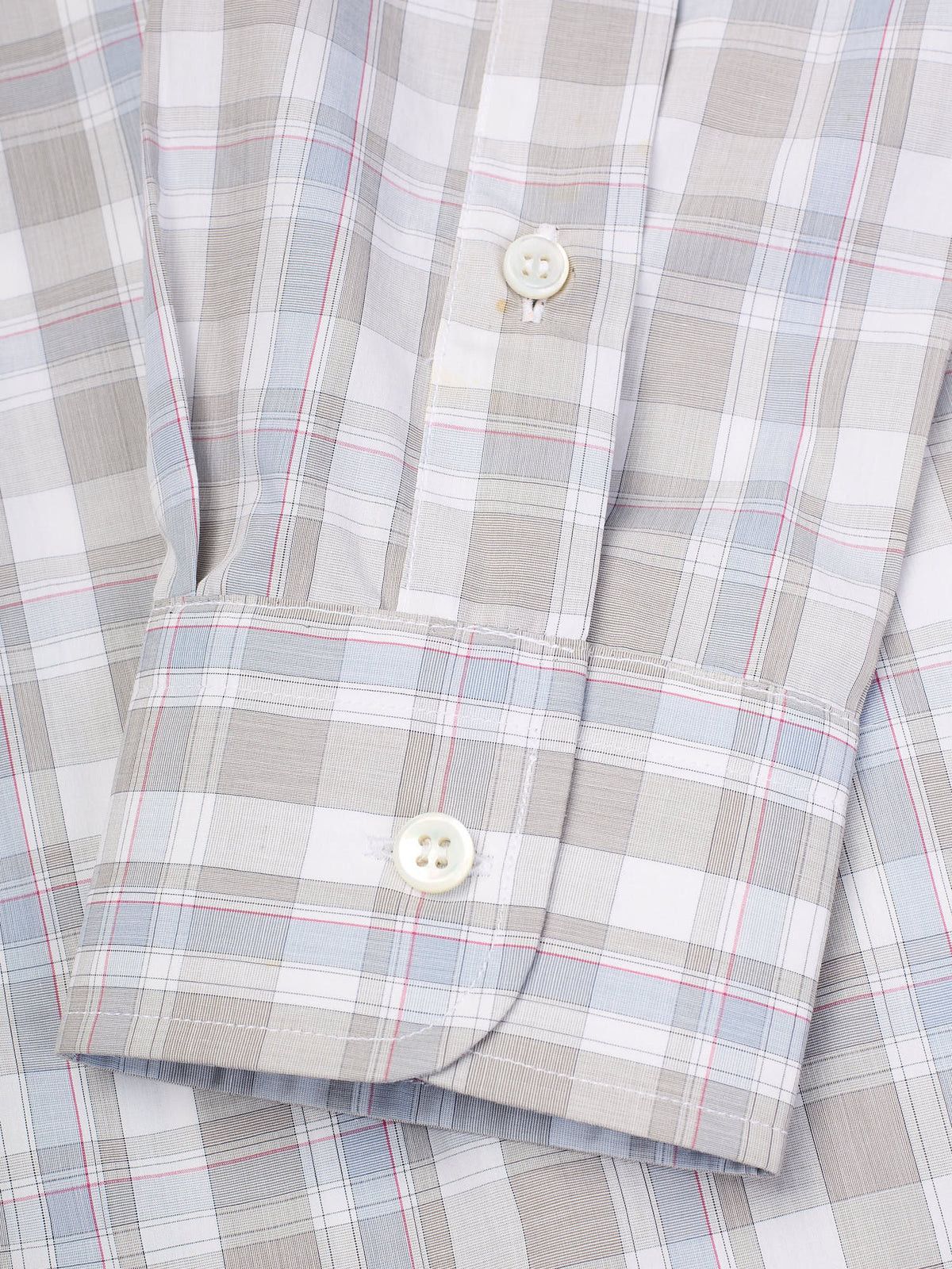 Brioni BRIONI Handmade Gray Plaid Cotton Dress Shirt L Size US L / EU 52-54 / 3 - 5 Thumbnail