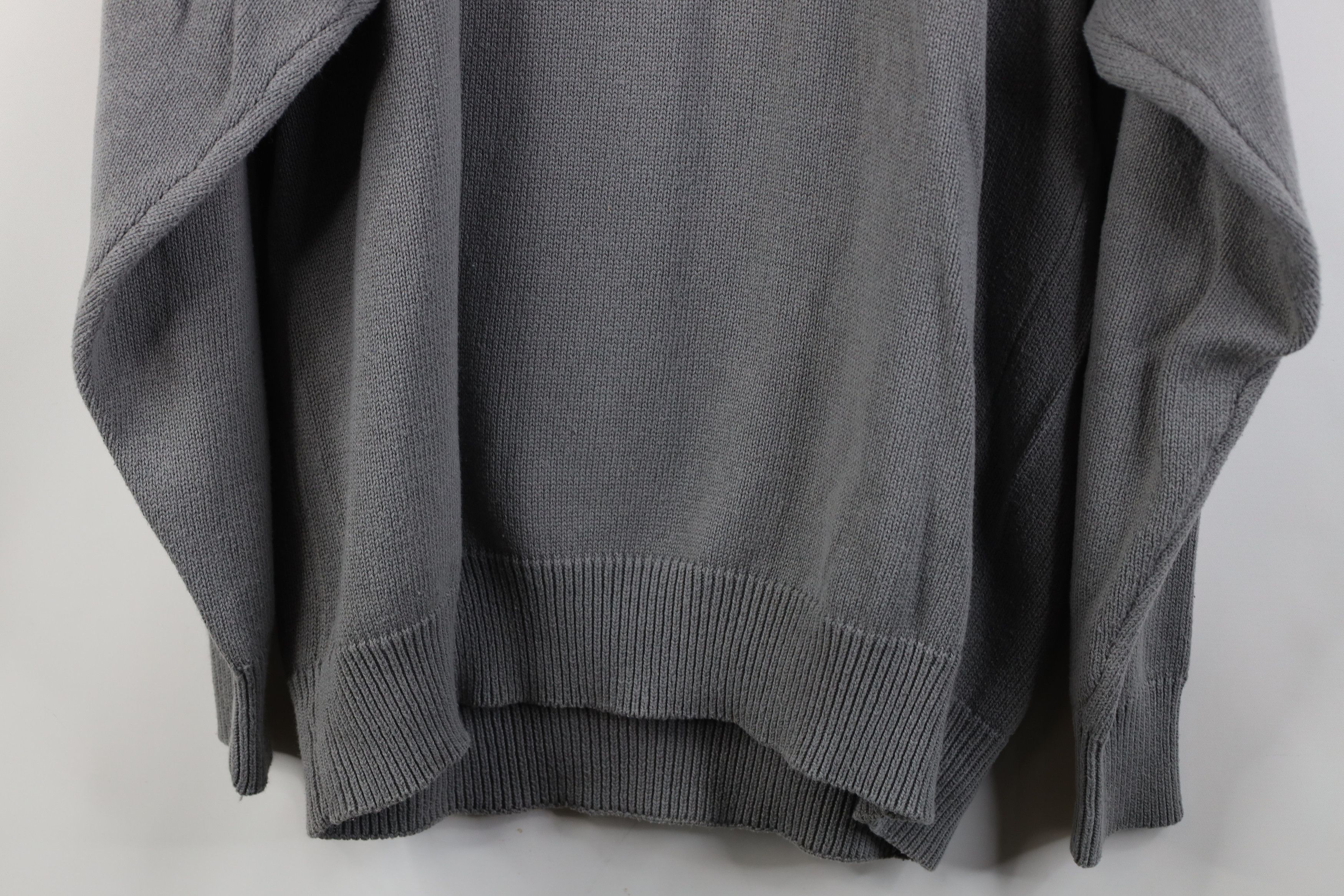 Vintage Vintage 90s Streetwear Blank Ribbed Knit V-Neck Sweater Gray Size US XL / EU 56 / 4 - 10 Thumbnail
