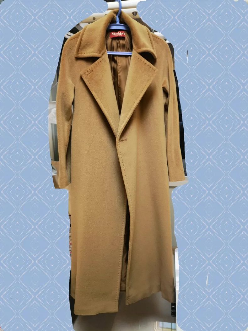 Max Mara Max Mara Women's Sheepwool Shirt Neck Strap Coat Size S / US 4 / IT 40 - 1 Thumbnail