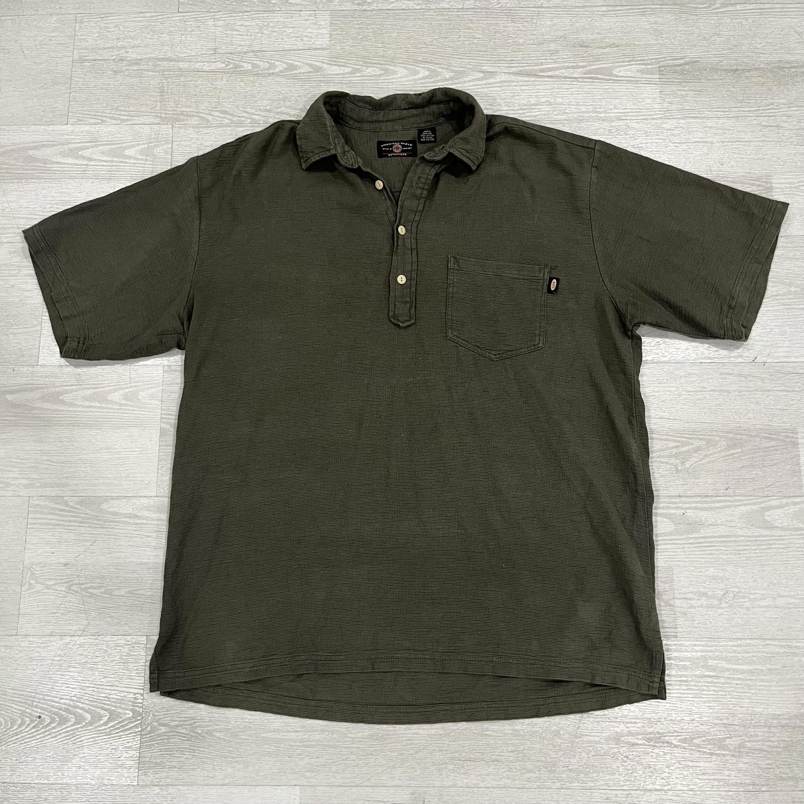 Other American Eagle Outfitters Polo Shirt XL - Olive Green Size ONE SIZE - 1 Thumbnail