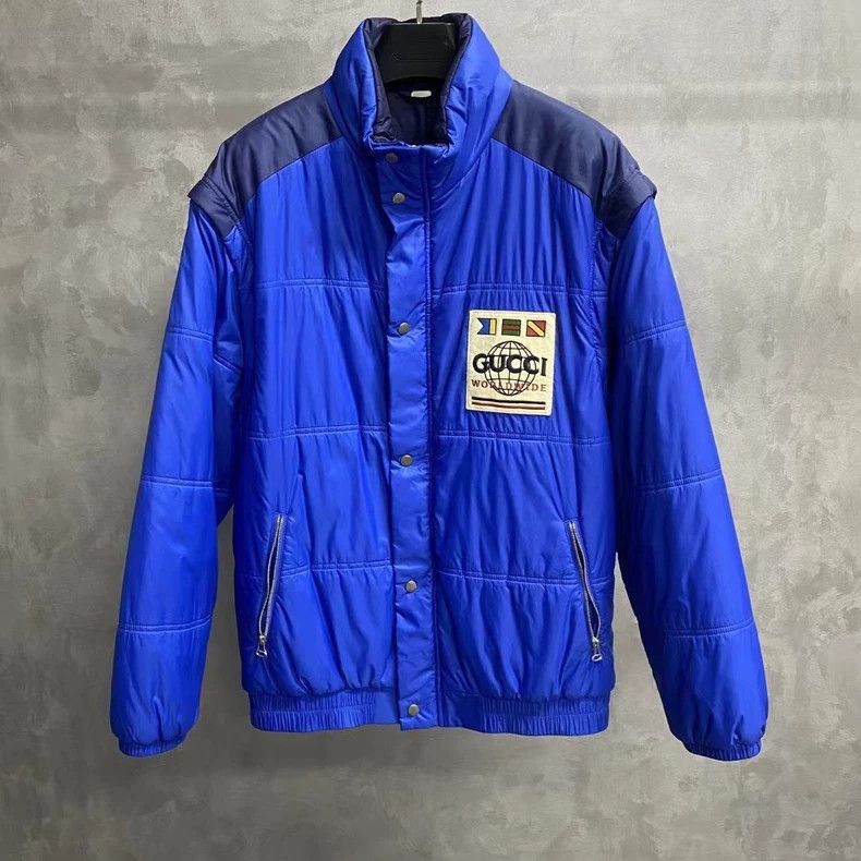 Gucci Gucci The latest blue stitching embroidered pattern logo do Size US L / EU 52-54 / 3 - 1 Thumbnail
