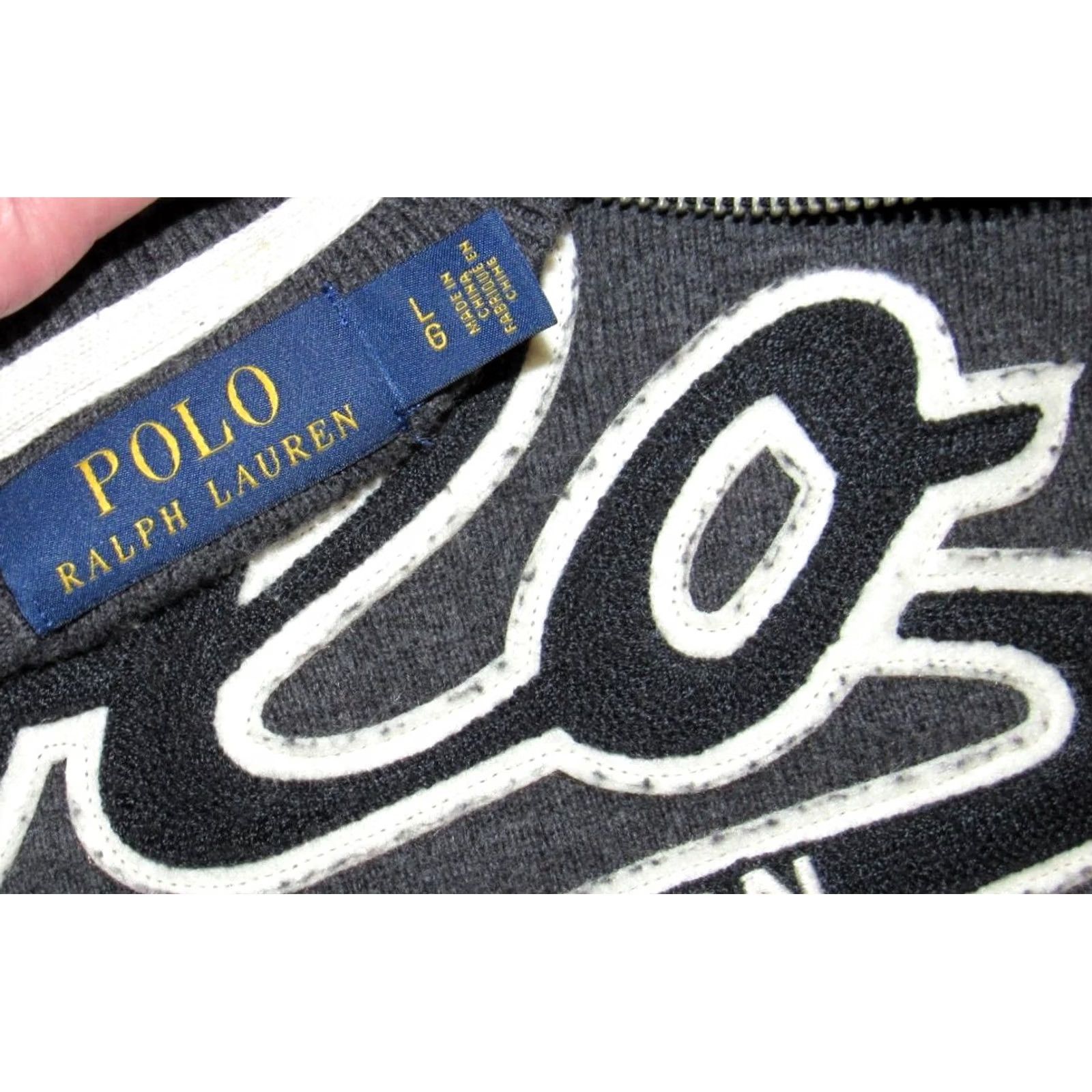 Ralph Lauren Polo Ralph Lauren Grey Cotton Script 1/4 Zip Sweater Large Shirt Mens XS? Size US L / EU 52-54 / 3 - 3 Thumbnail