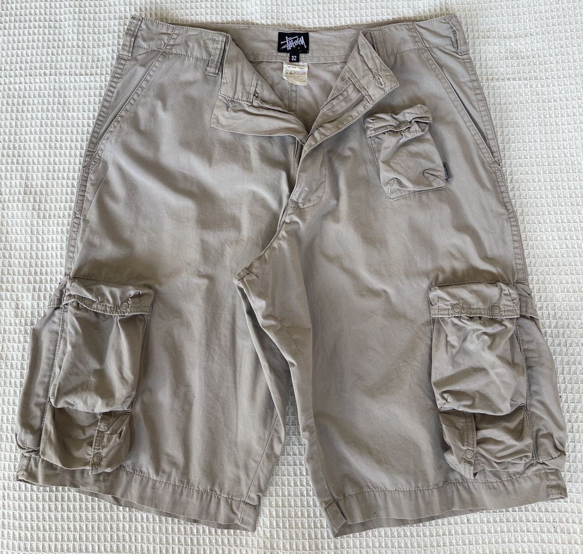 Stussy Vintage 90s 🔥STUSSY🔥3D Pocket Cargo Short Pants Size US 34 / EU 50 - 1 Thumbnail