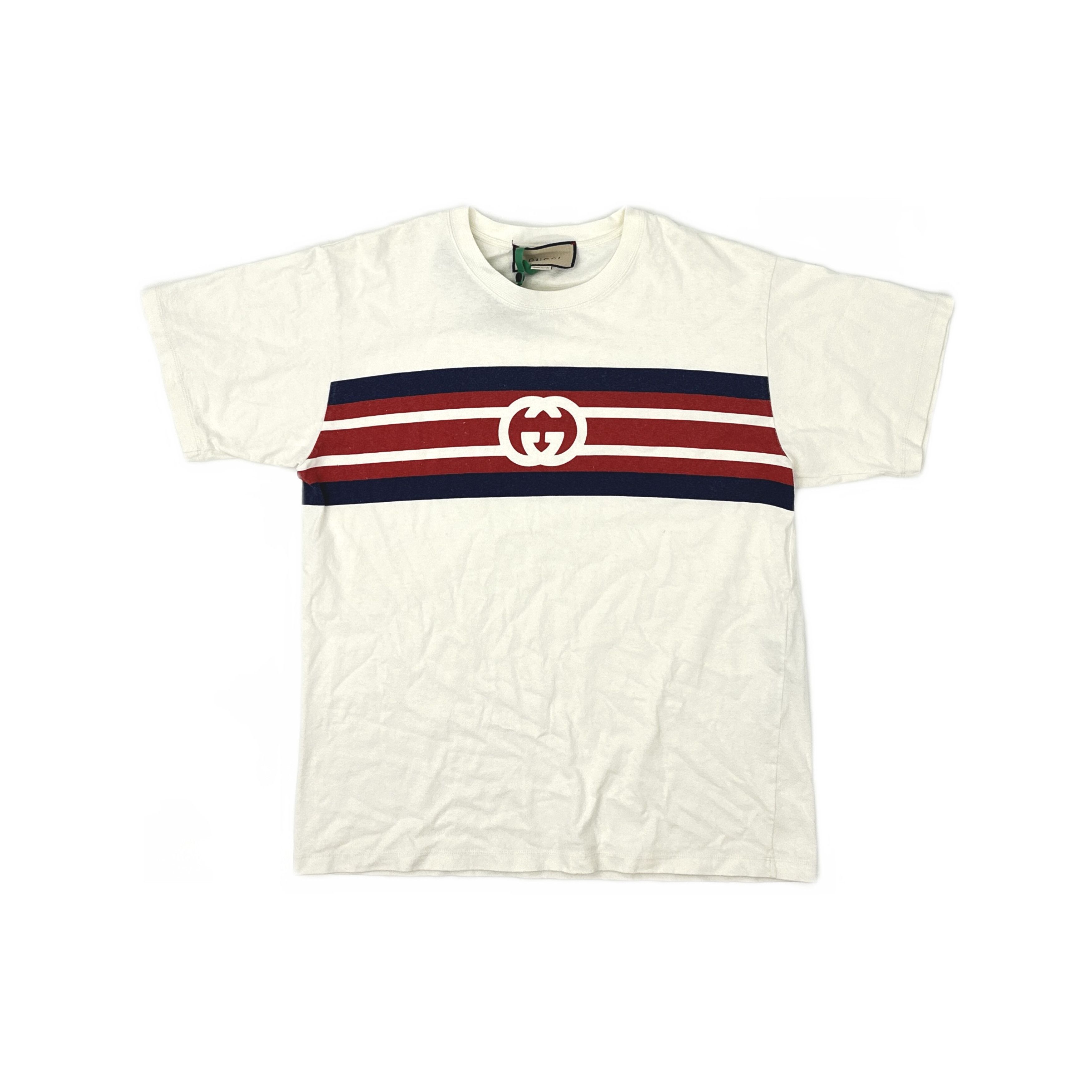 Gucci Gucci Striped Logo T-Shirt Size XS Size US XS / EU 42 / 0 - 1 Thumbnail