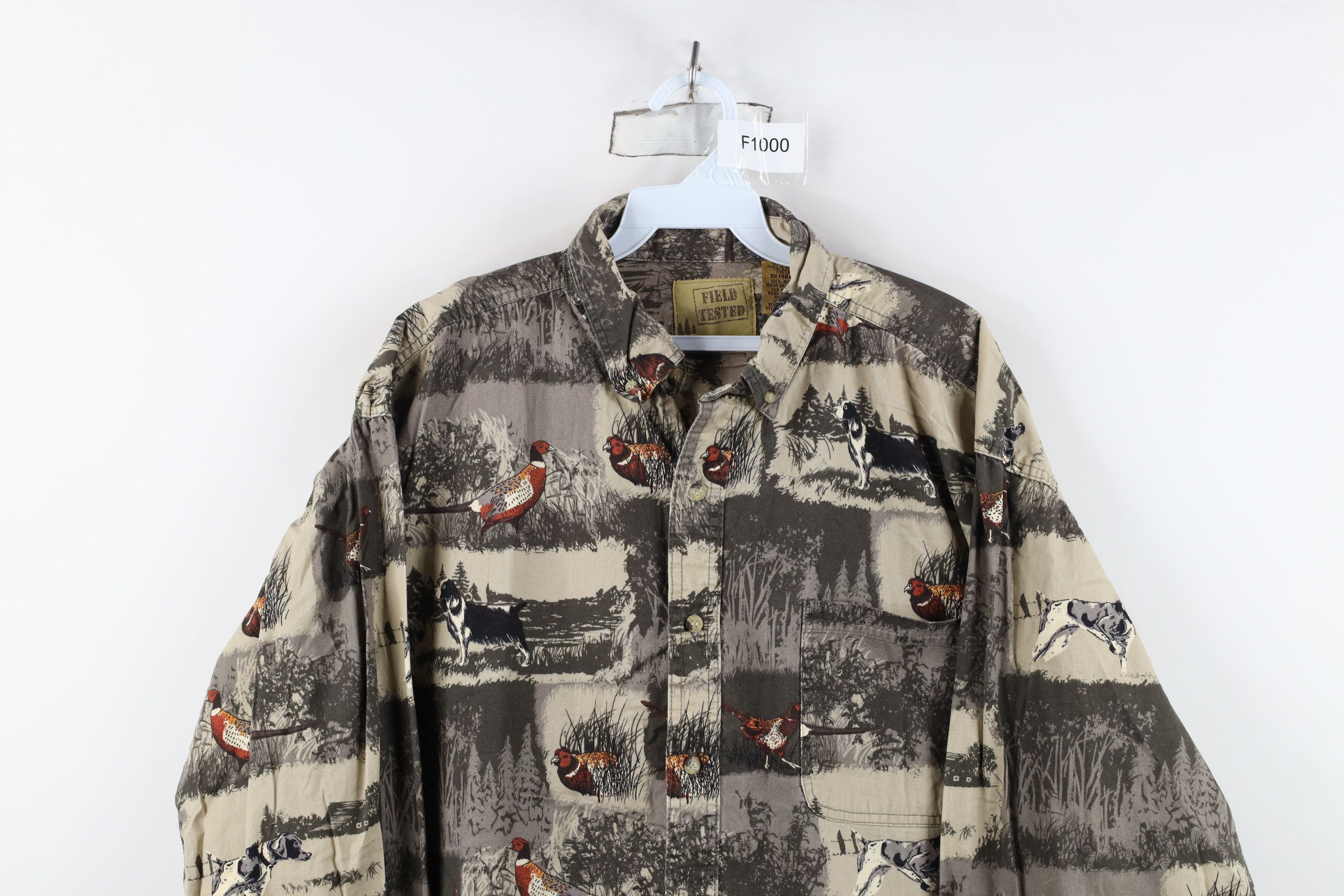 Vintage Vintage 90s Y2K Hunting Dog All Over Print Button Shirt Size US XL / EU 56 / 4 - 2 Thumbnail