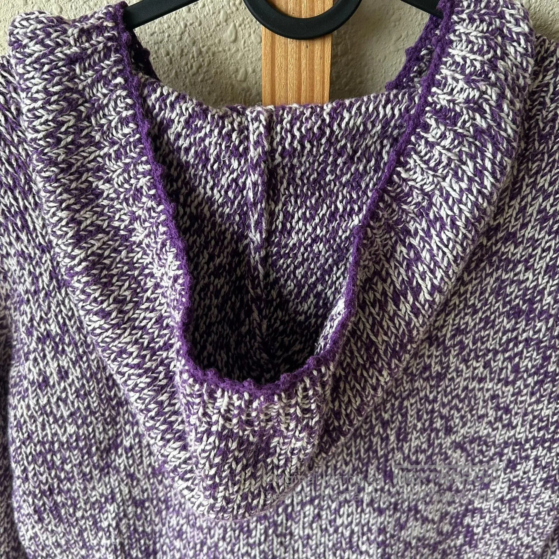 Hysteric Glamour vintage purple knitted hoodie with doll design. Size XXS / US 00 / IT 34 - 4 Thumbnail