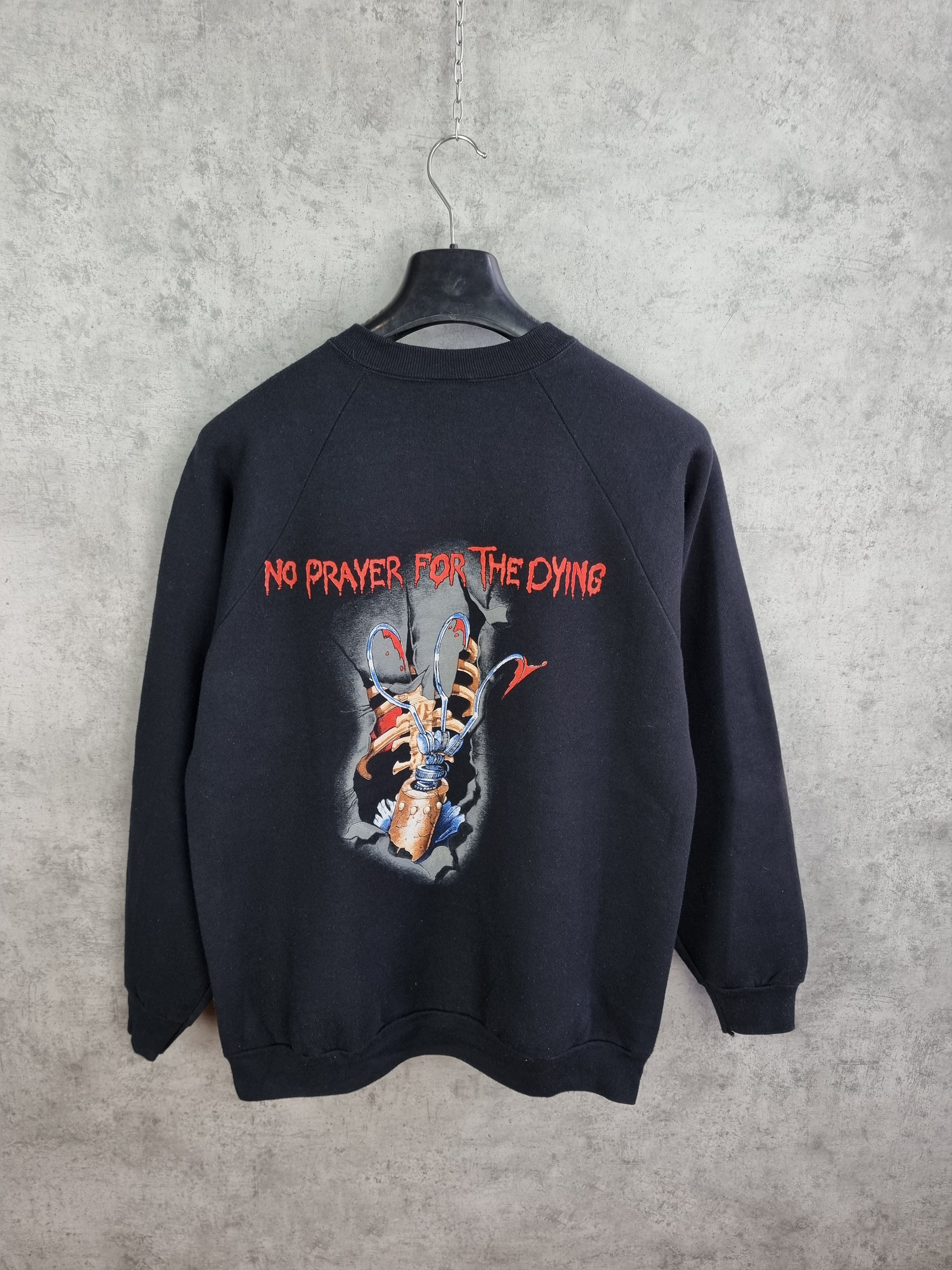 Iron Maiden × Vintage 90s Iron Maiden Big Print Vintage Hoodie Size US XL / EU 56 / 4 - 16 Thumbnail