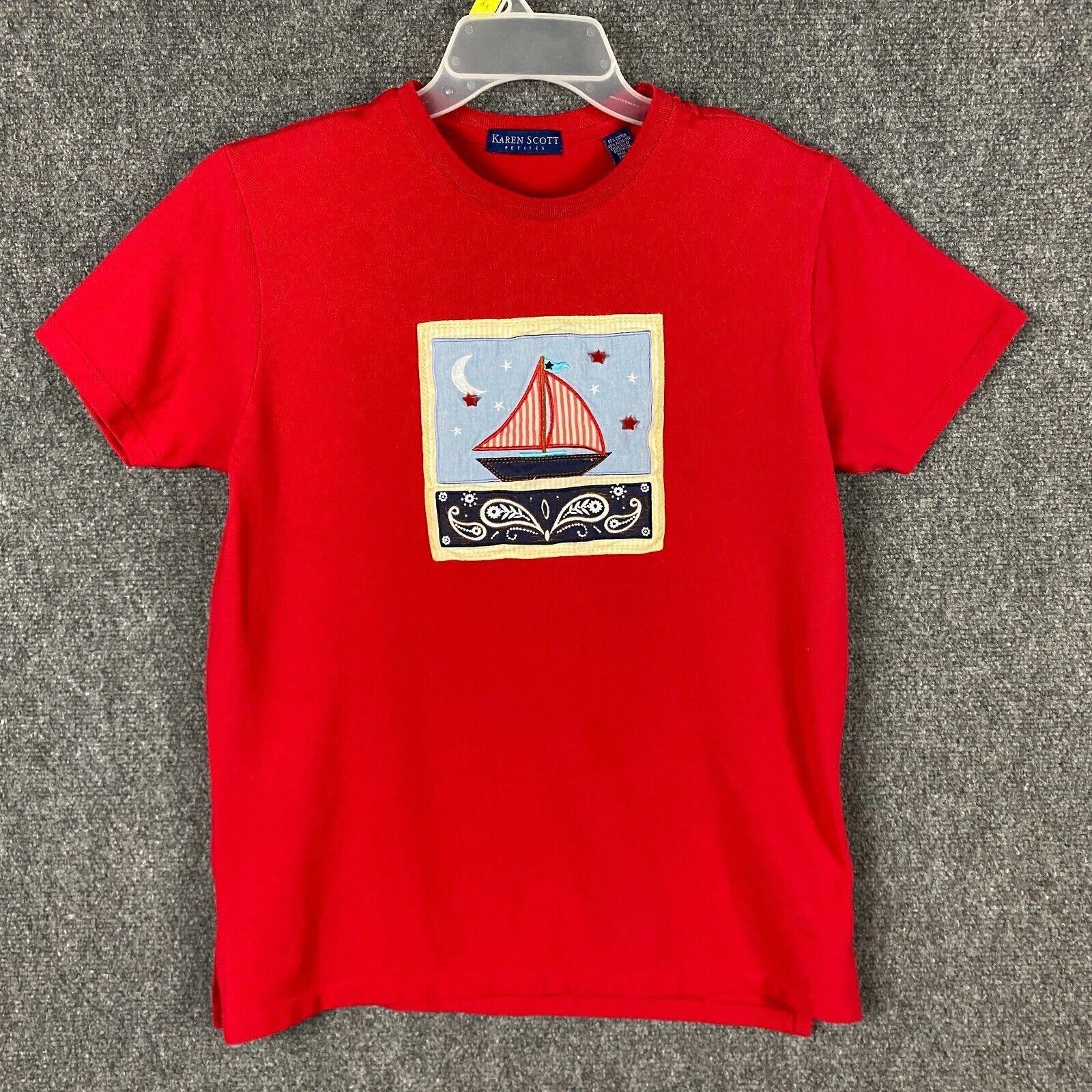 Other Karen Scott T-Shirt Women's Petite Large PL Short Sleeve Size L / US 10 / IT 46 - 1 Thumbnail