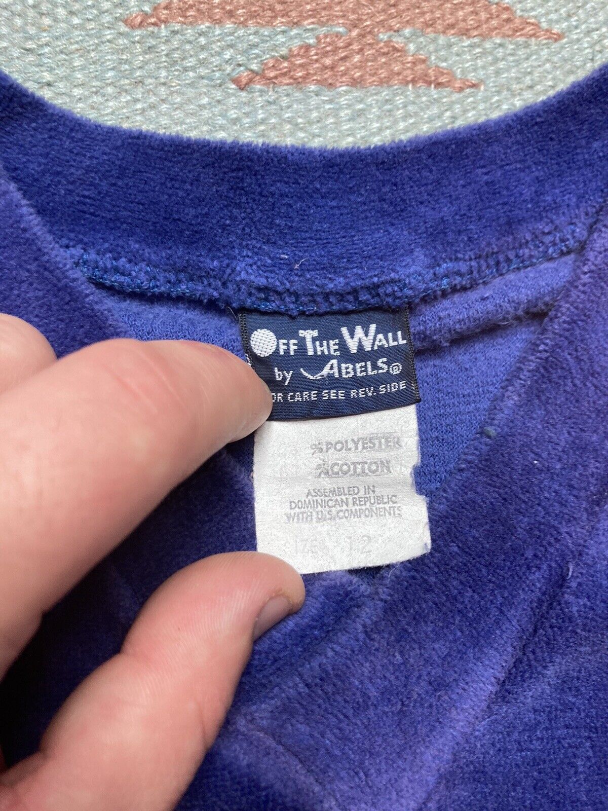 Vintage 70s velour t shirt terry cloth soft purple boys 12 baby tee Size S / US 4 / IT 40 - 4 Thumbnail