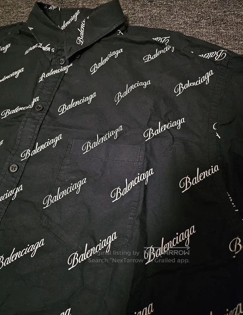 Balenciaga Balenciaga Oversized Logo Short Sleeve Shirt. Size US M / EU 48-50 / 2 - 2 Thumbnail