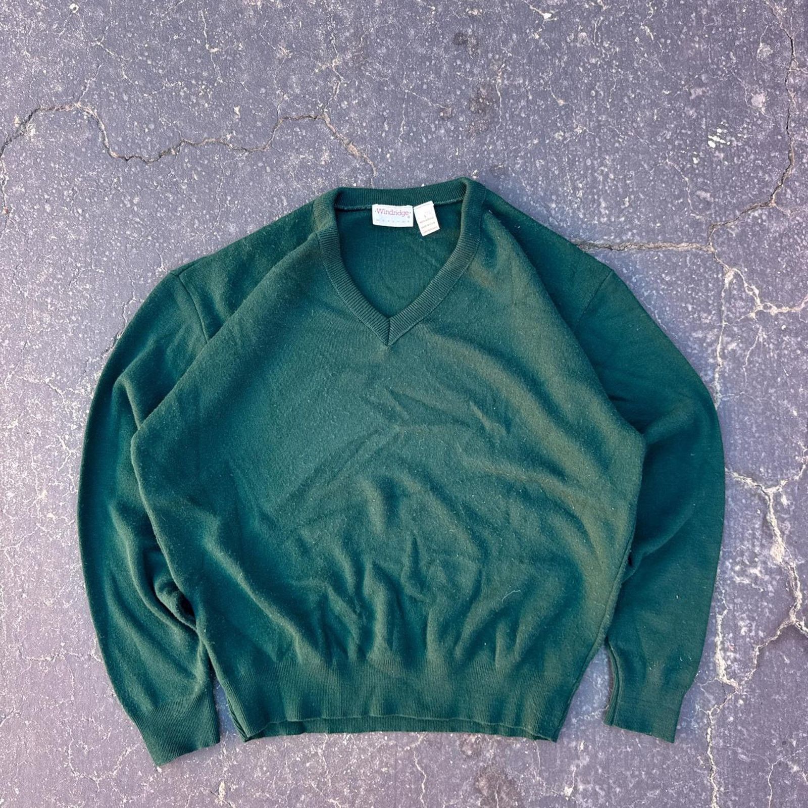 Vintage Vintage Windridge Mervyn’s Knit V-Neck Sweater – Size Large Size US L / EU 52-54 / 3 - 1 Thumbnail