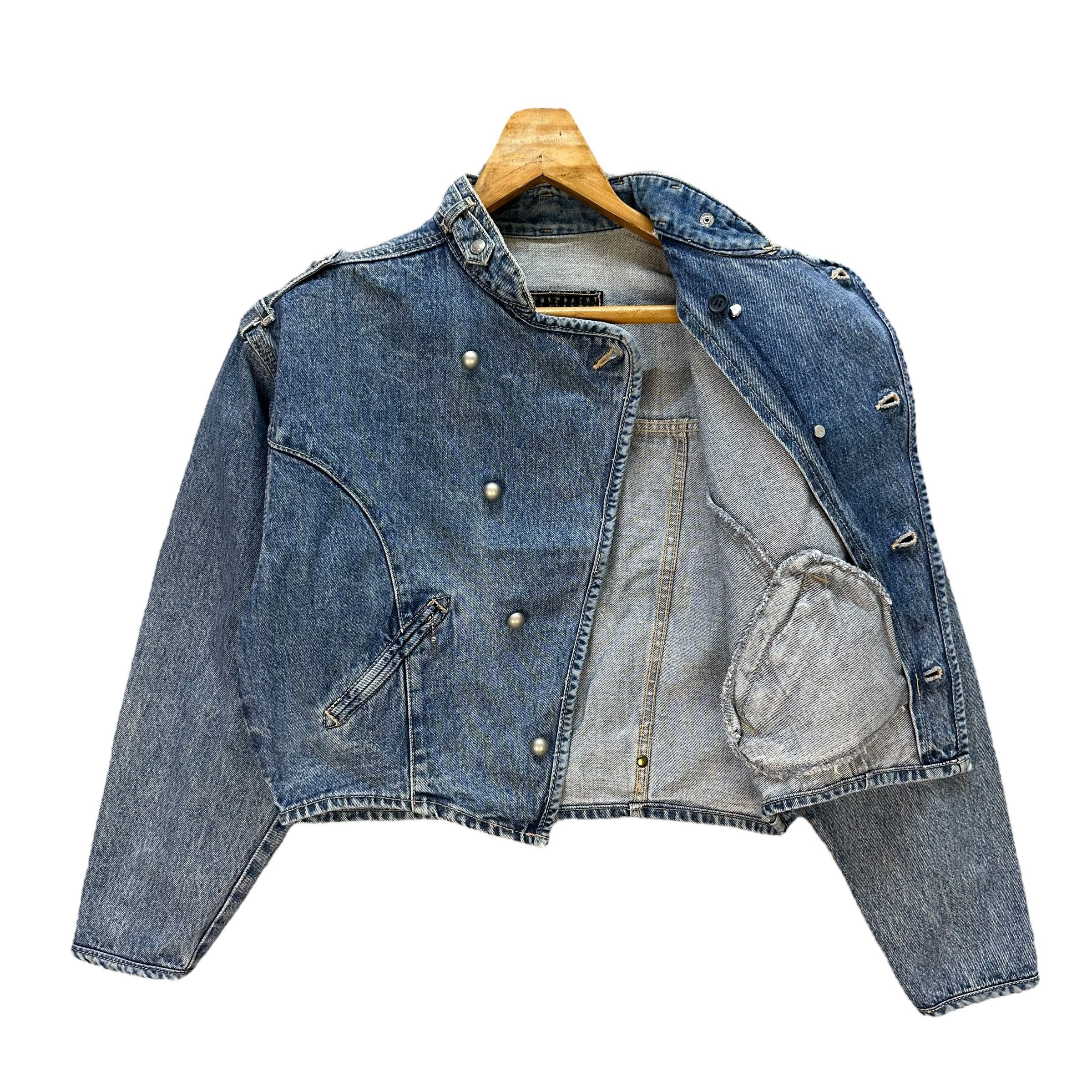 Japanese Brand Vintage Denim Jacket Nice Design #A2-0031 Size M / US 6-8 / IT 42-44 - 6 Thumbnail