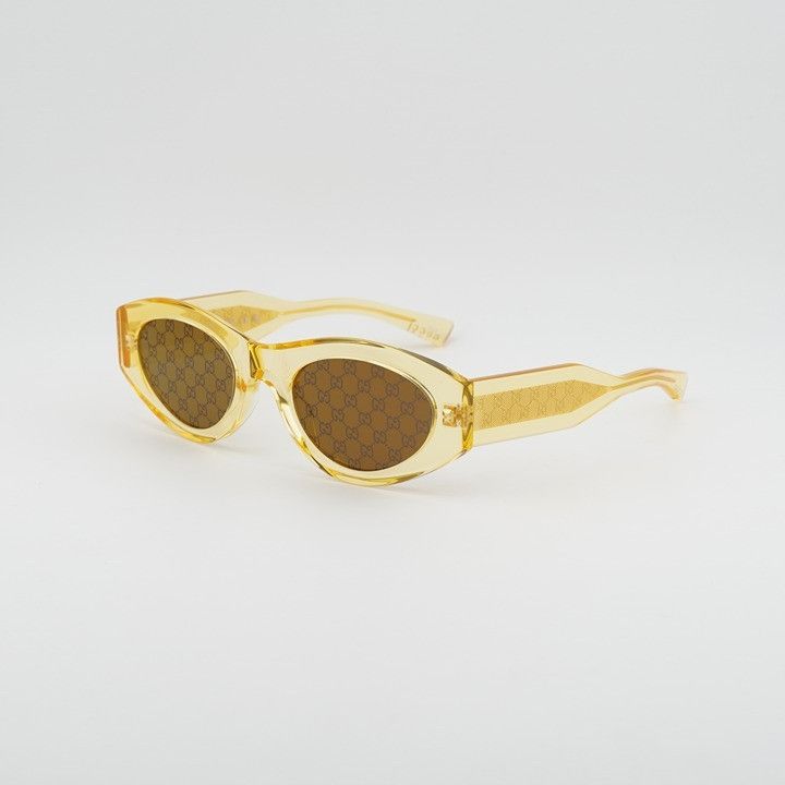 Gucci Gucci GG2065S 004 Sunglasses Yellow Cat Eye Frame Size ONE SIZE - 1 Thumbnail