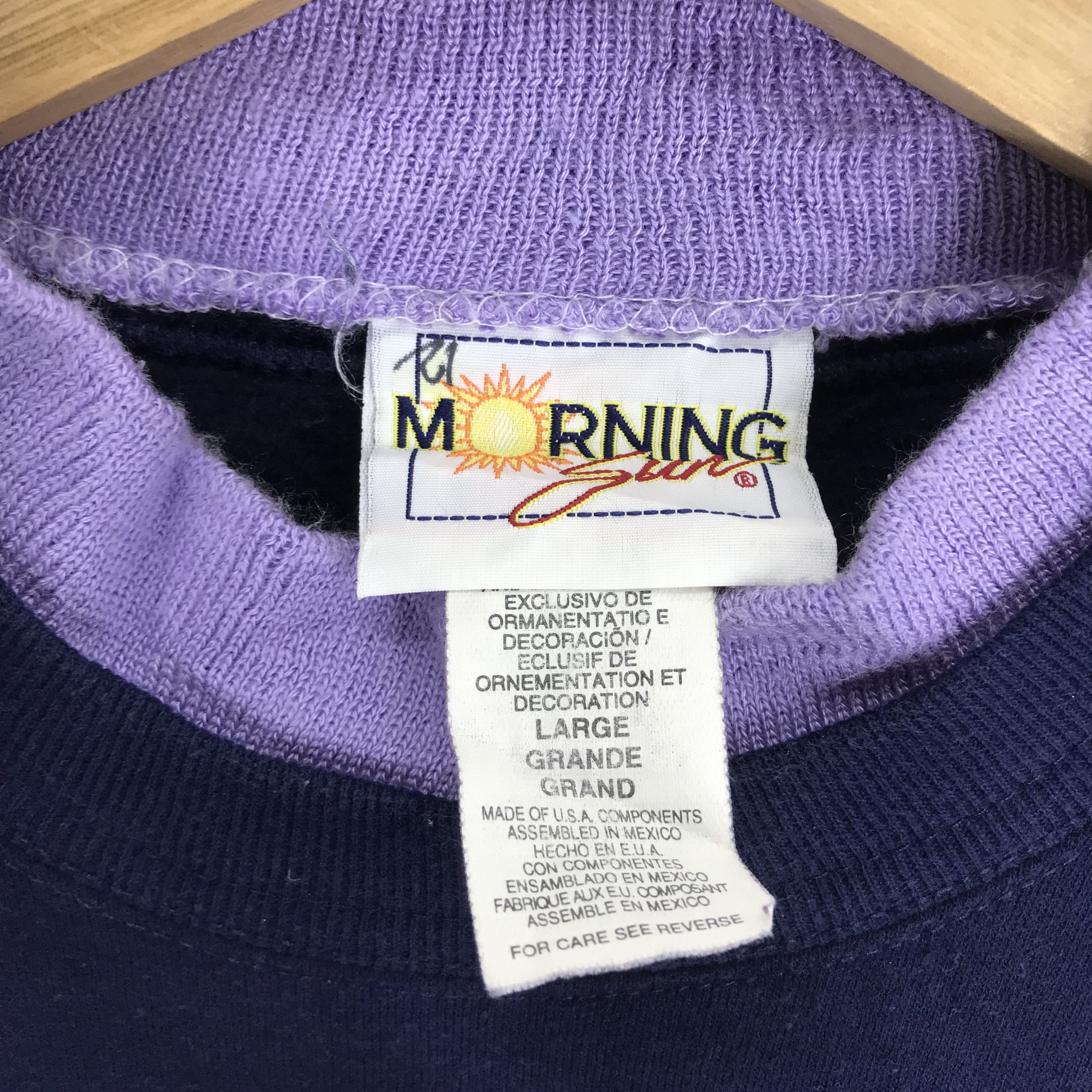Vintage Vintage 90's Morning Sun Sweatshirt Morning Sun - 300 Size US L / EU 52-54 / 3 - 6 Thumbnail