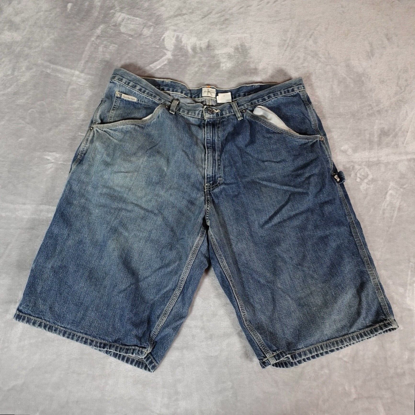 Calvin Klein VINTAGE Calvin Klein Denim Shorts 38 Blue Baggy Grunge Bermuda Mens Size US 38 / EU 54 - 5 Thumbnail