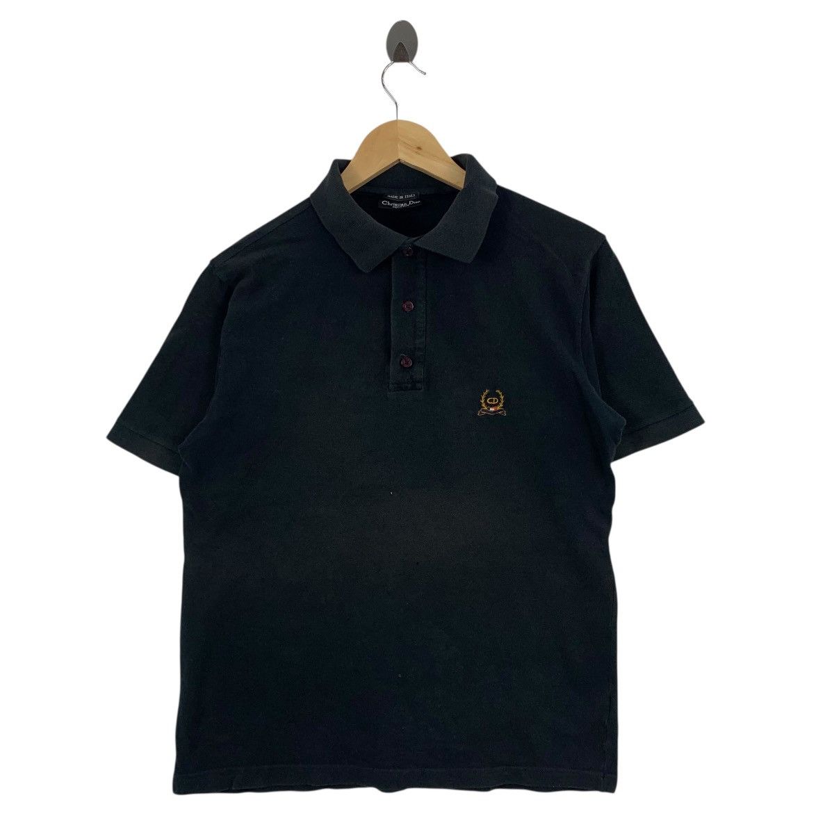 Christian Dior Monsieur Vintage CHRISTIAN DIOR C ITALY Embroidered LogoCollar Tshirt Size US S / EU 44-46 / 1 - 1 Thumbnail
