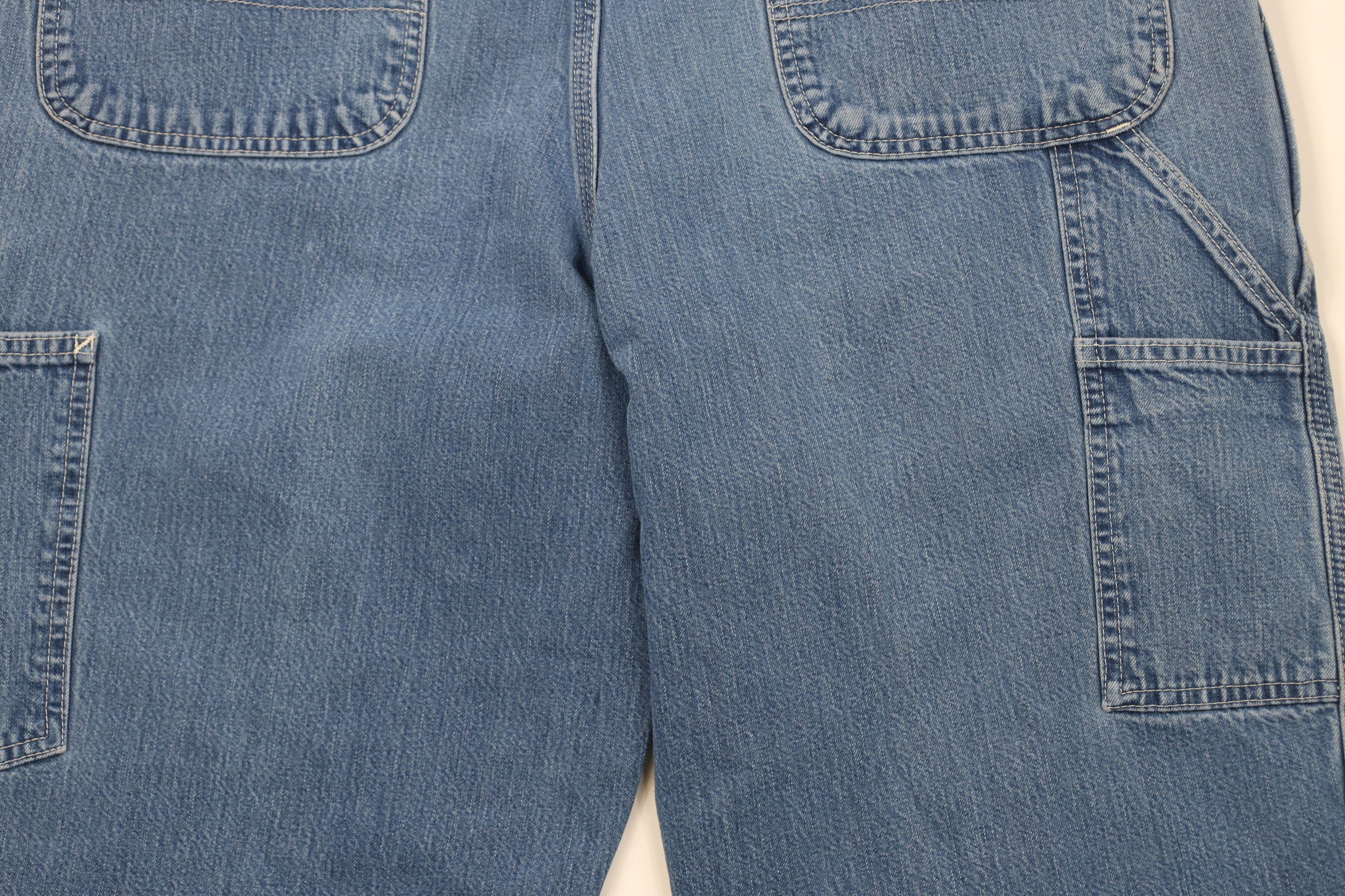 Carhartt Vintage Carhartt Wide Leg Dungaree Denim Jeans Blue Cotton Size US 36 / EU 52 - 13 Thumbnail