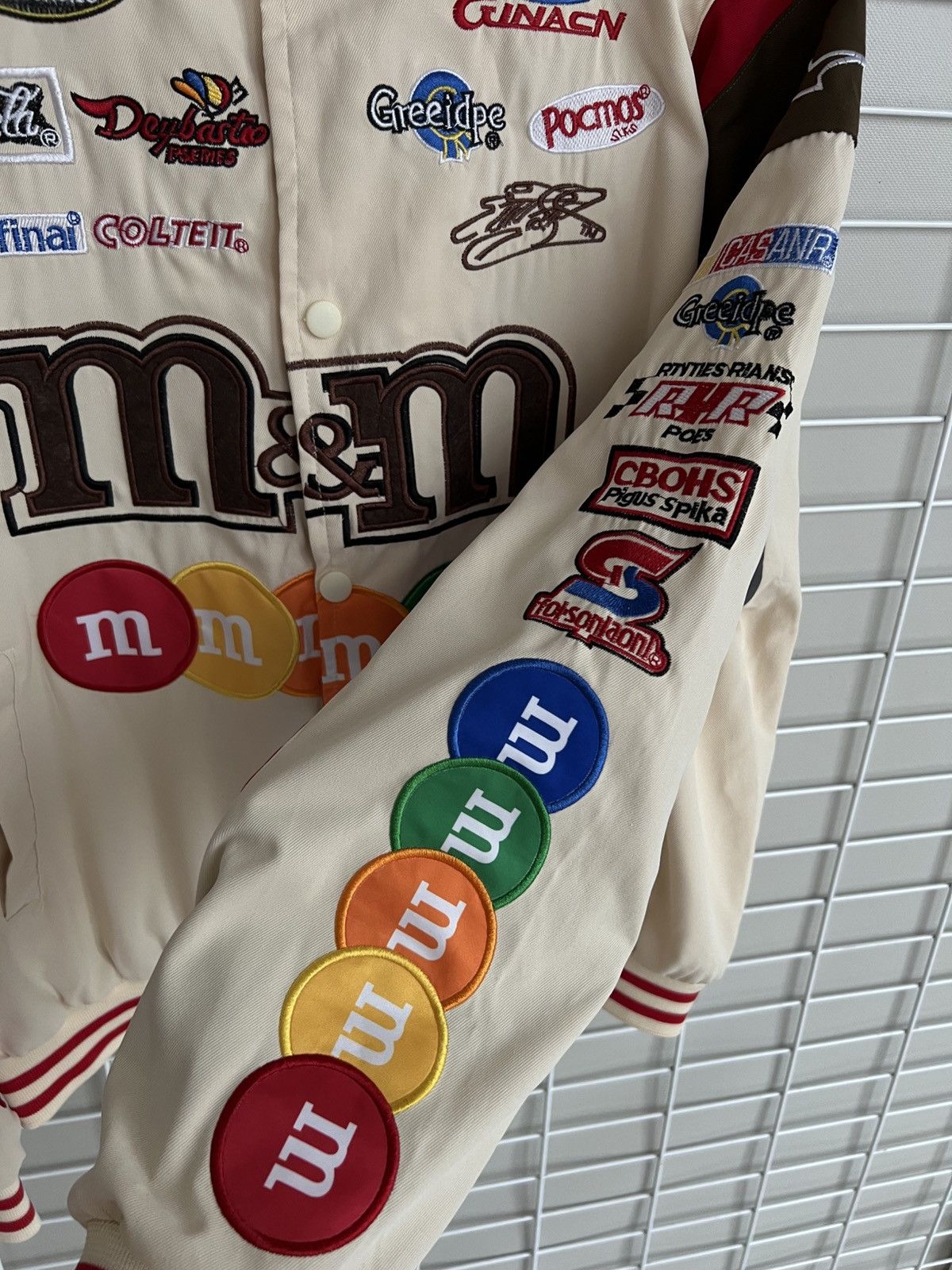 Other M&M Nascar Racing Jacket Mens Size M Varsity Snap Bomber Size US M / EU 48-50 / 2 - 9 Thumbnail