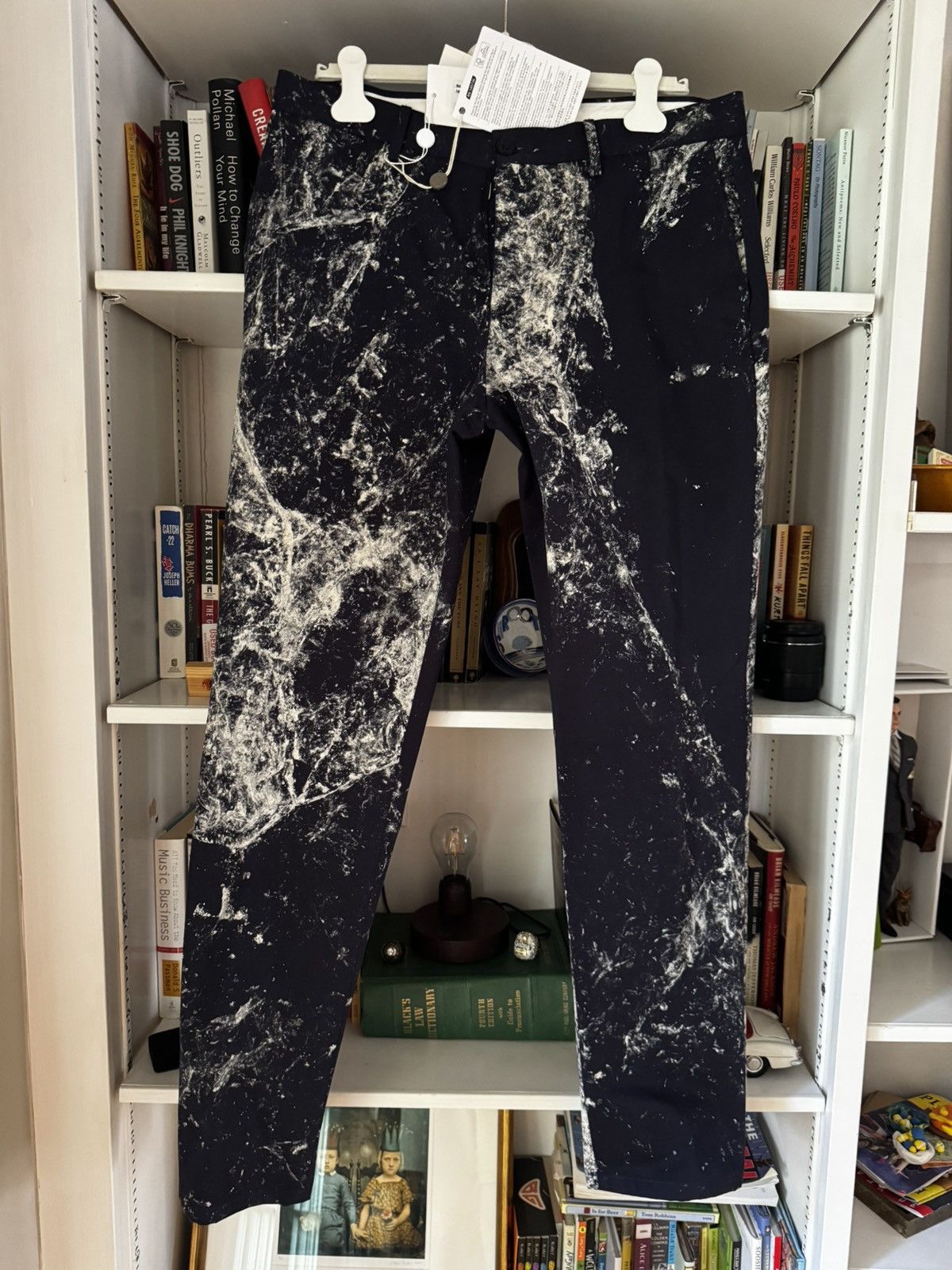 Maison Margiela Navy Paint Splatter Trousers
