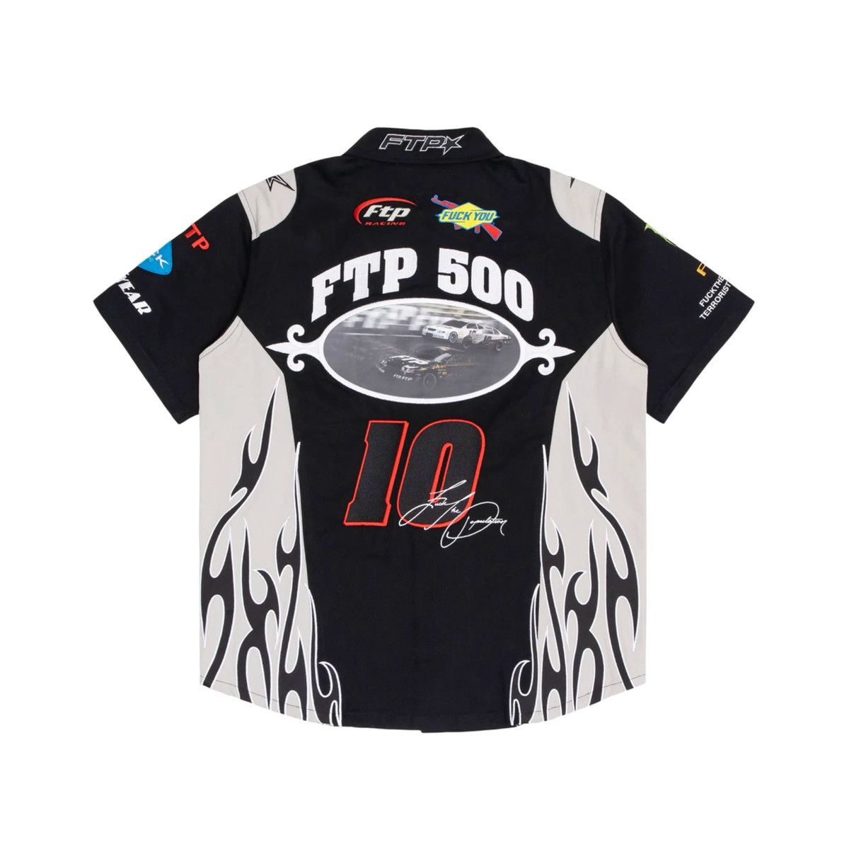 Fuck The Population FTP Raceway Button Up Shirt Black Size US L / EU 52-54 / 3 - 2 Thumbnail