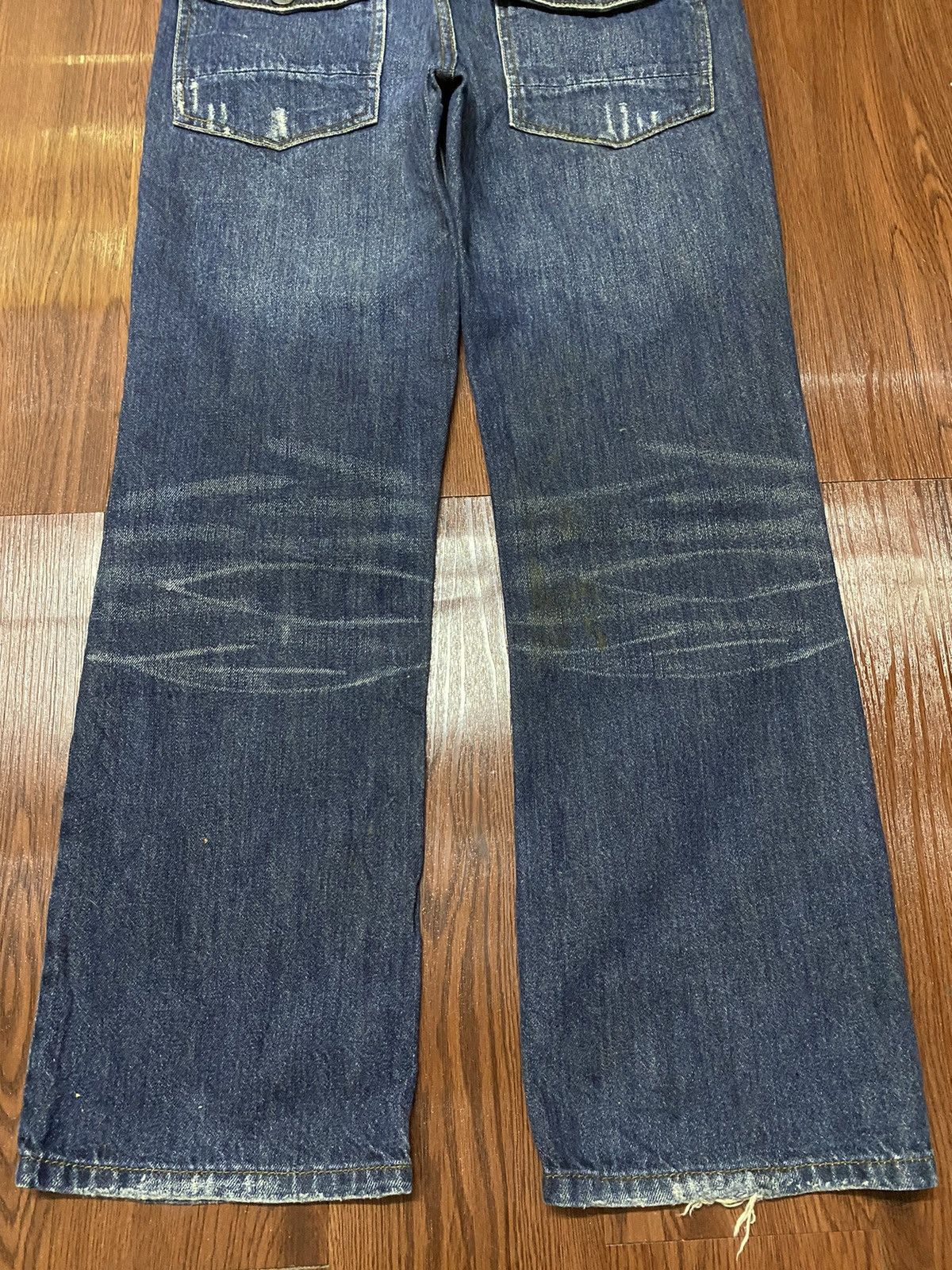 Aeropostale Vintage Aeropostale Slim bootcut Blue Wash Distressed Jeans Size US 34 / EU 50 - 7 Thumbnail