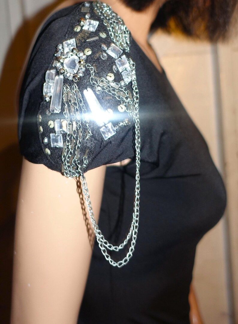 Other Ruby Rox Black Jeweled Bodycon Dress S Size S / US 4 / IT 40 - 8 Thumbnail