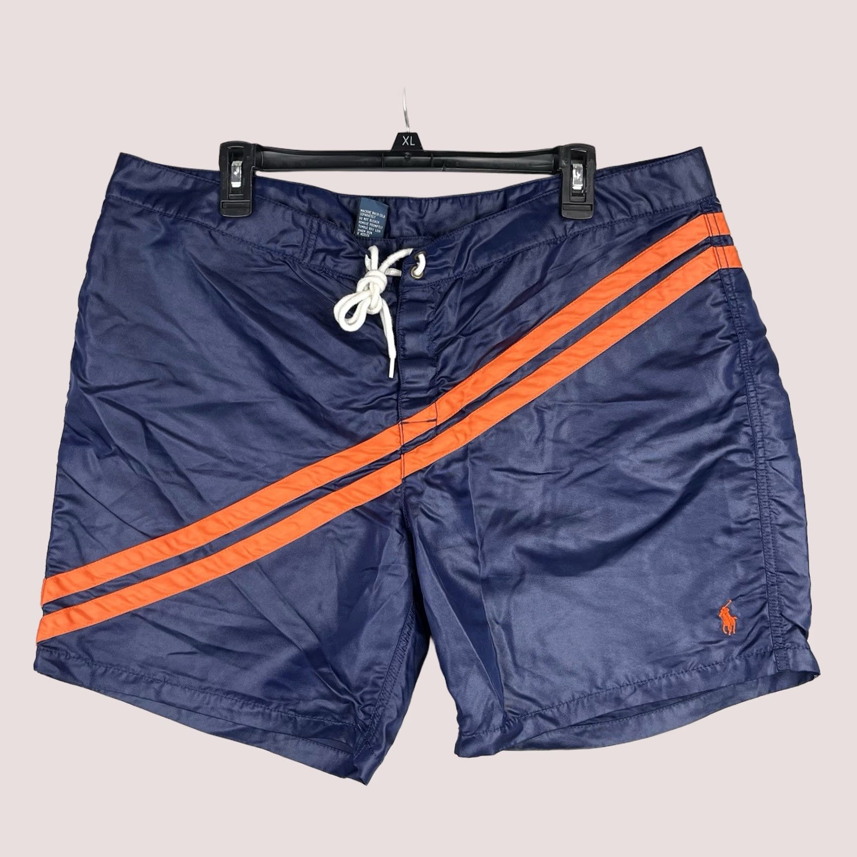 Polo Ralph Lauren VINTAGE Polo Ralph Lauren Shorts Mens 38 Swim Trunks Beach Navy Preppy Lined Size US M / EU 48-50 / 2 - 1 Thumbnail
