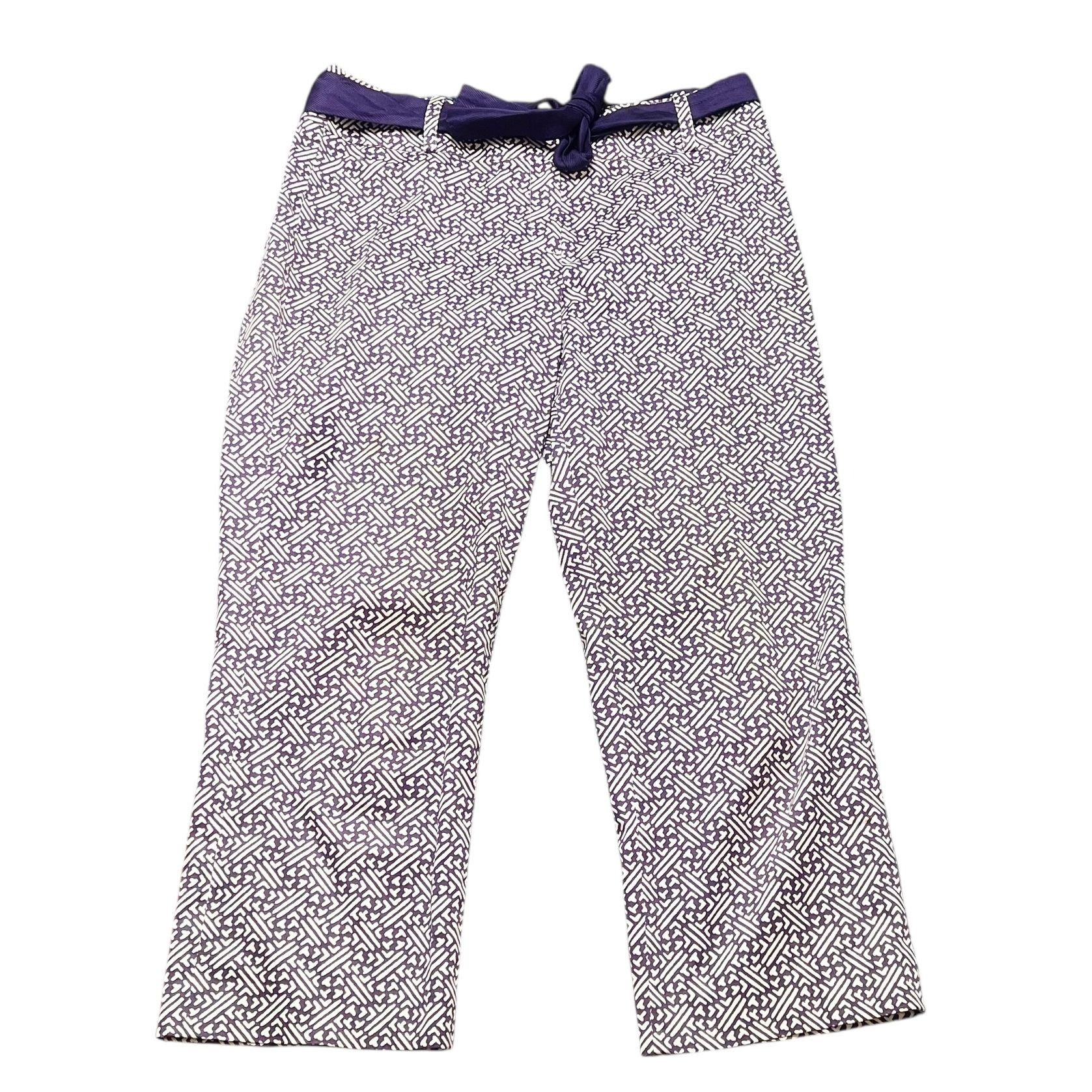Talbots Talbots Pants Womens Size 10 Purple White Geometric Print wi Size 32" / US 10 / IT 46 - 1 Thumbnail