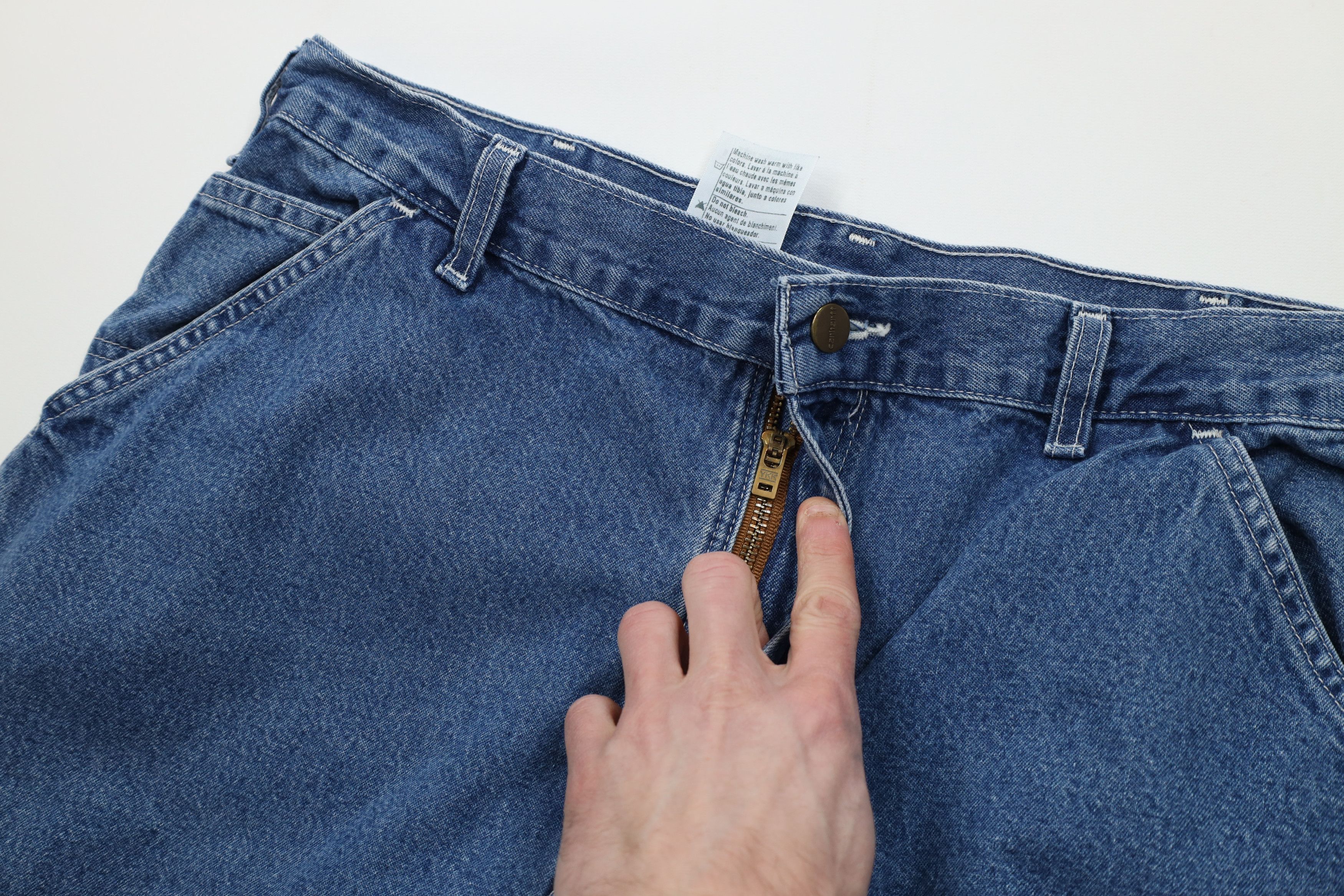 Carhartt Vintage Y2K Carhartt Wide Leg Dungaree Denim Jeans Cotton Size US 38 / EU 54 - 7 Thumbnail