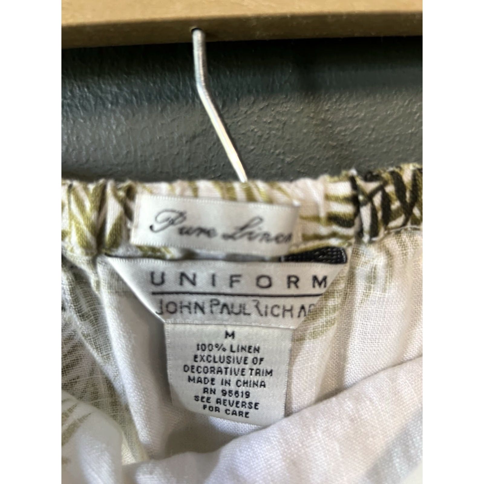 Vintage VINTAGE Uniform by Jonh Paul Richard Womens Skirt A-Line Midi Floral Beige Linen M SKirt Womens Size 32" / US 10 / IT 46 - 3 Thumbnail