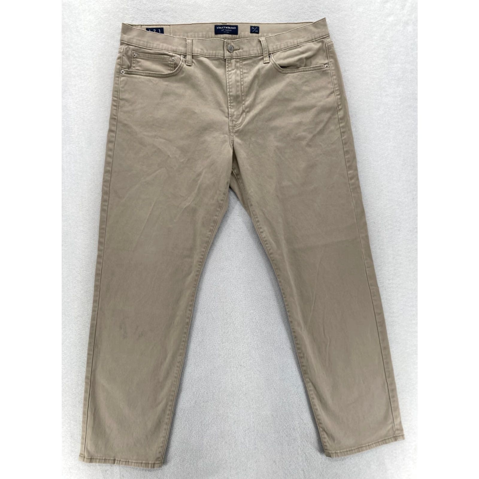 Lucky Brand Lucky Brand 121 Slim Pants Mens 38x30 Brown Stretch Fabric Straight 5-Pocket Size US 38 / EU 54 - 2 Thumbnail