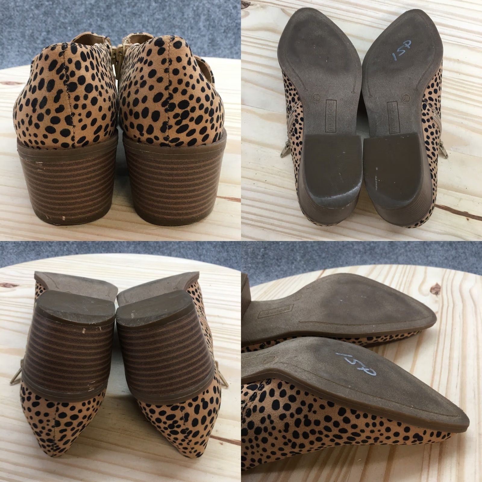 Vintage Maurices Boots Womens Brown Amanda Stitch Low Side Shootie Leopard Size US 8 / IT 38 - 8 Thumbnail