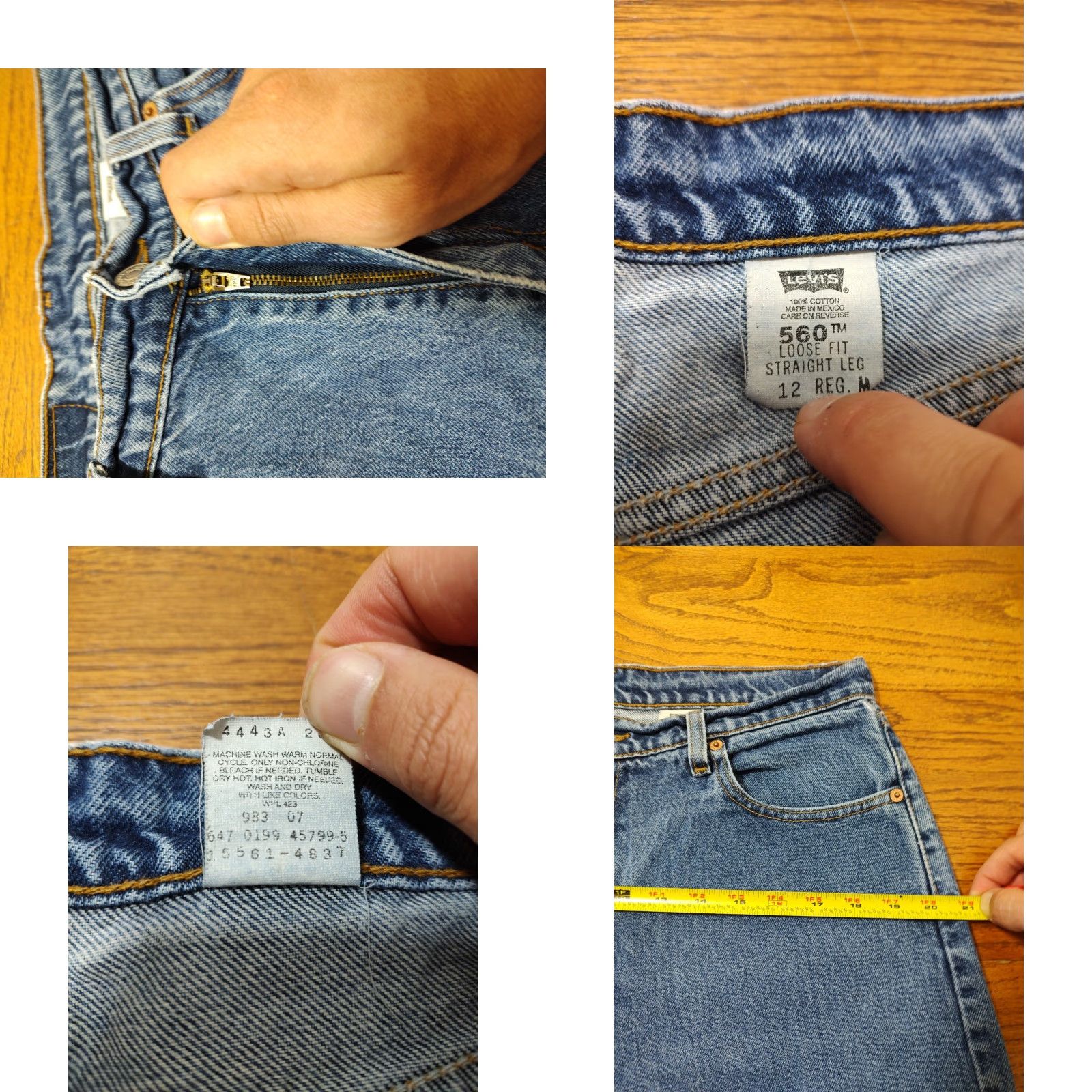 Levi's VINTAGE Levi's Jeans Womens 12 Straight Leg 560 High Rise Loose Fit 31 Inseam Blue 100% Cotton Denim 5-Pocket Regular Inseam 31 Mens Womens Size 34" / US 12 / IT 48 - 8 Thumbnail