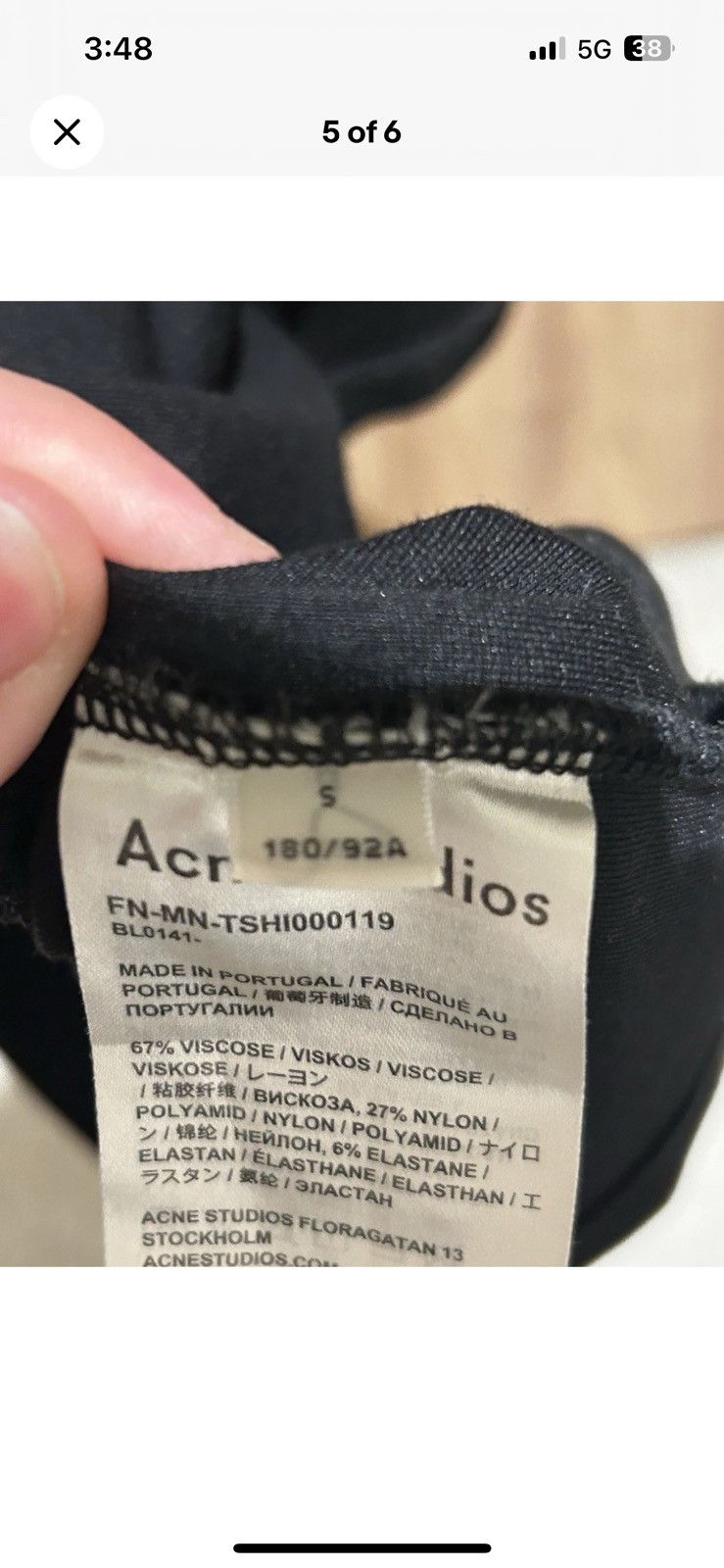 Acne Studios Acne Studios T-shirt Size US S / EU 44-46 / 1 - 5 Thumbnail