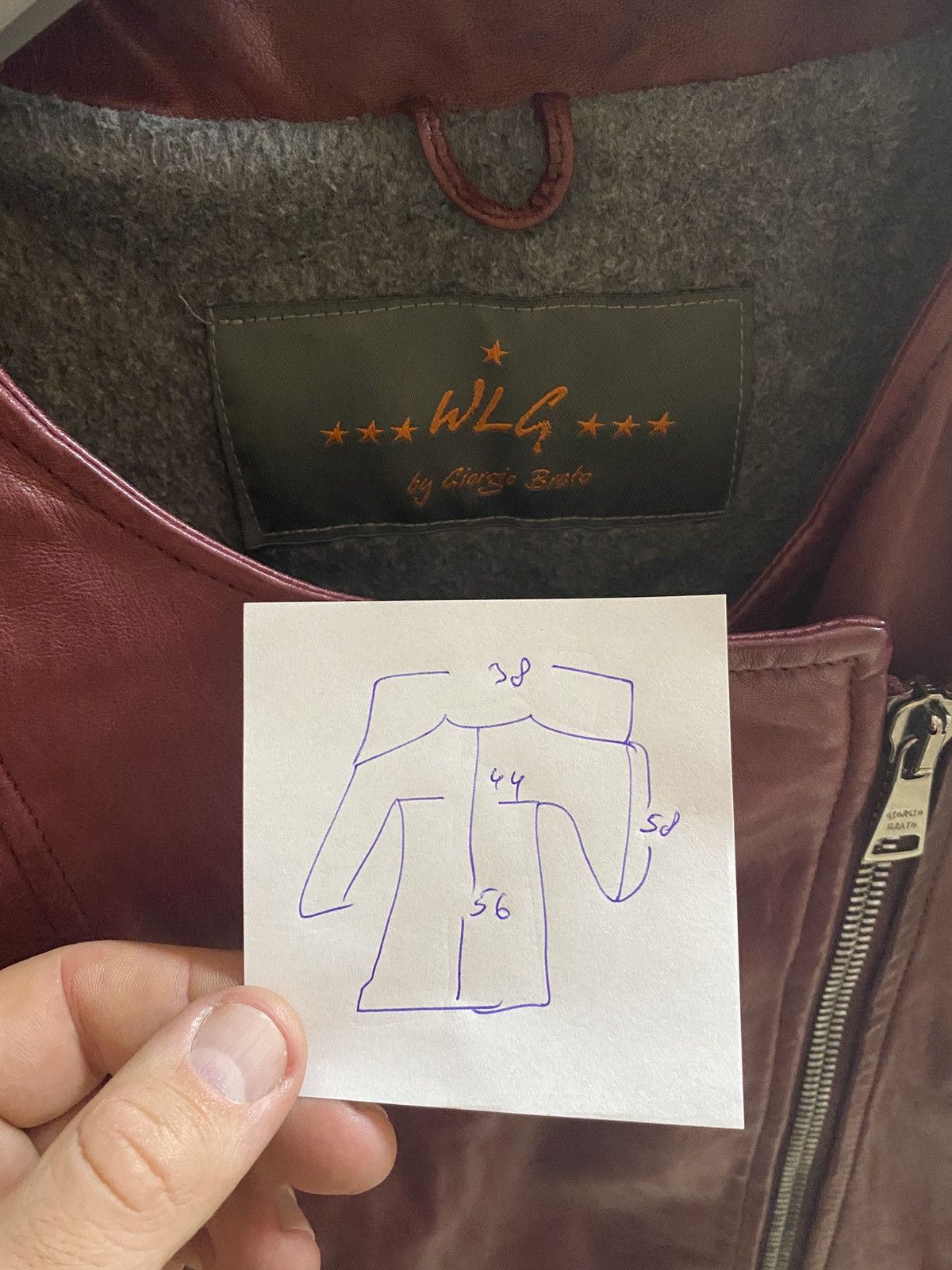 Giorgio Brato Giorgio Brato WLG lamb Leather Dirty Bikers Jacket size 40 Size M / US 6-8 / IT 42-44 - 7 Thumbnail