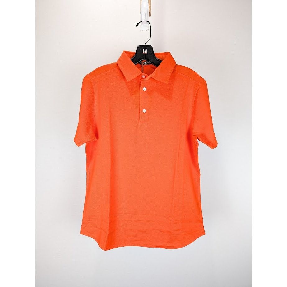 o1rshd1 MM Pique Dyed Polo Shirt in Orange