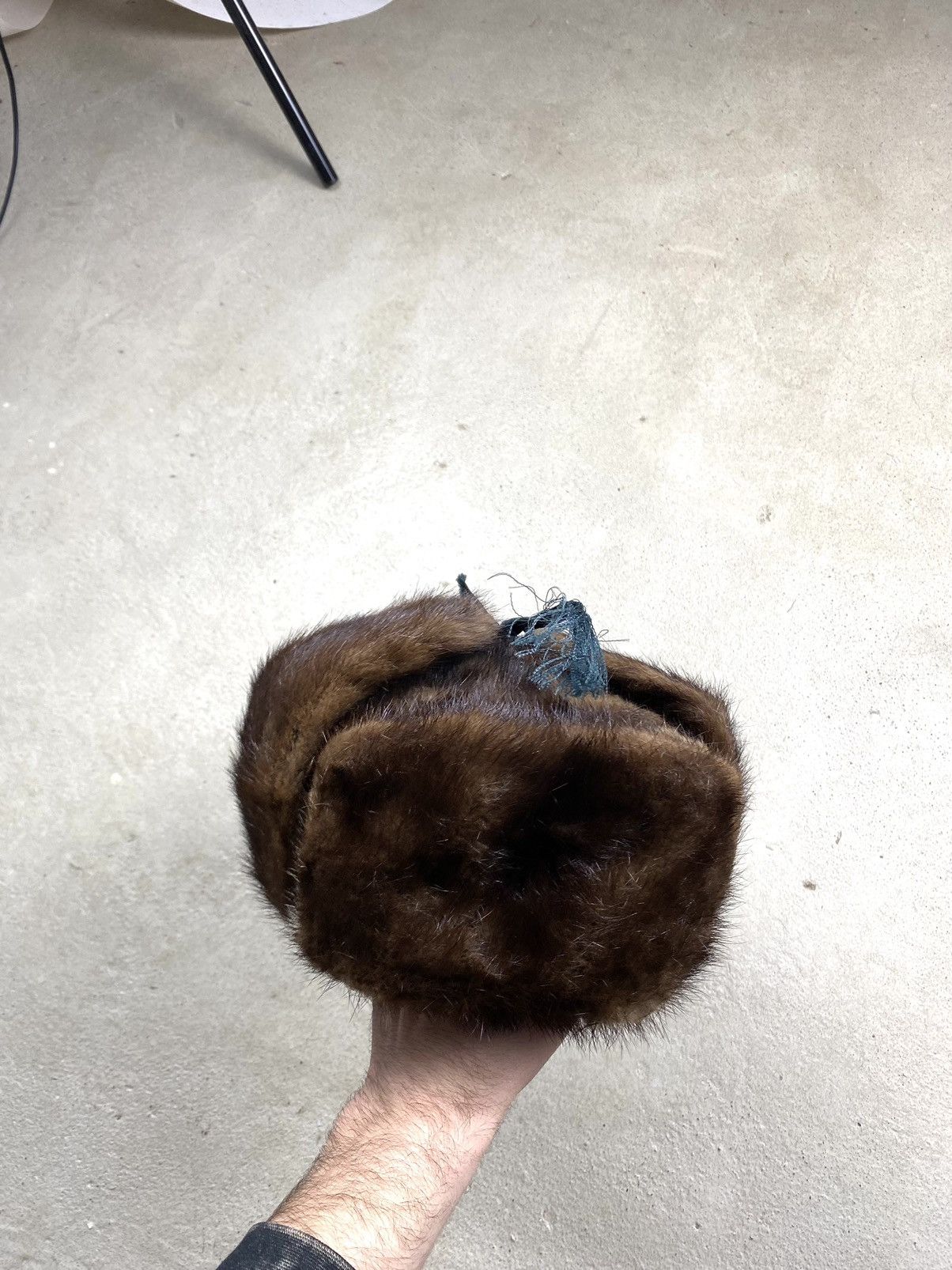Vintage Vintage Soviet Era Black Fur Ushanka Trapper Hat Winter Cap Size ONE SIZE - 12 Thumbnail