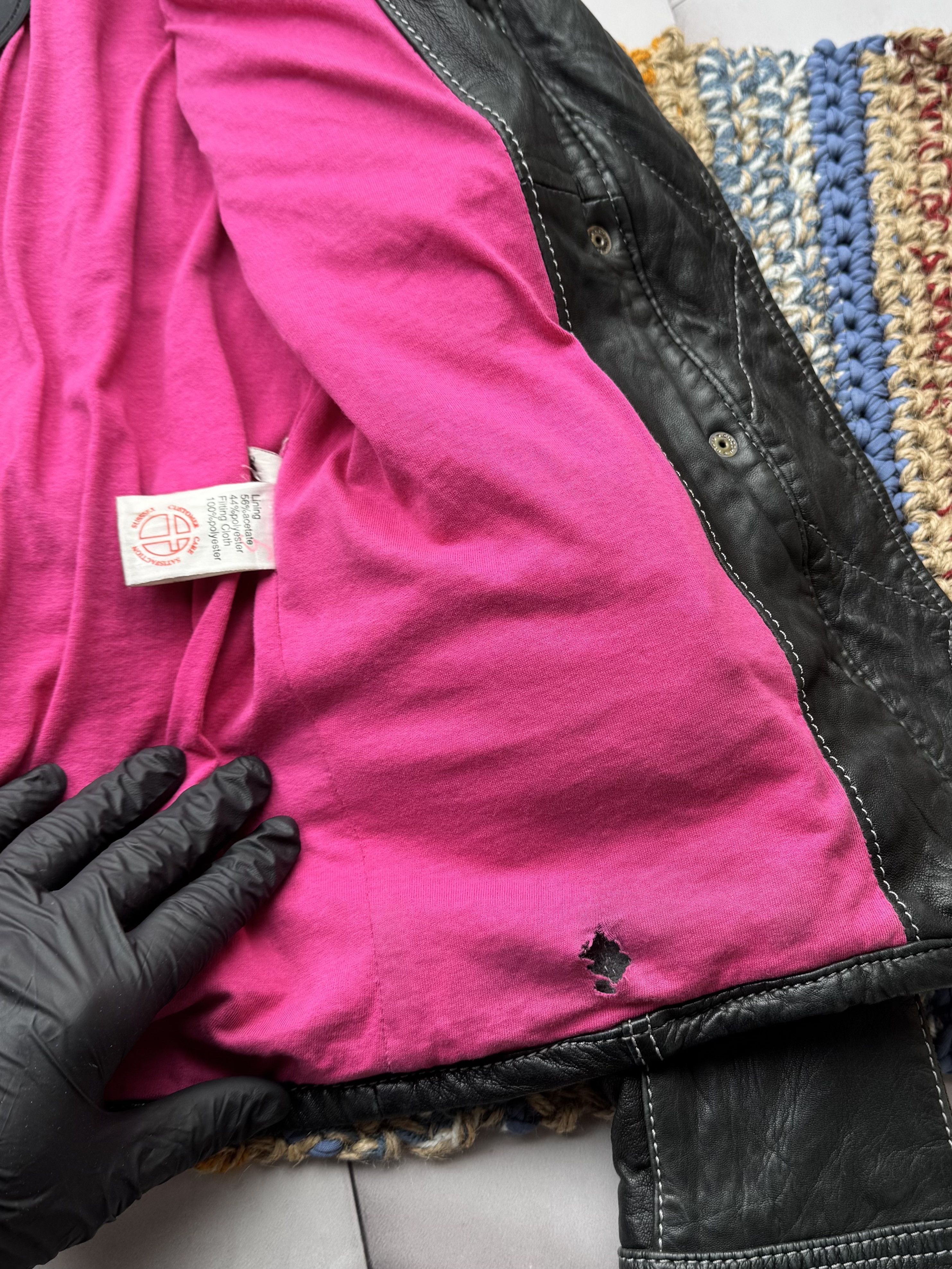 Vintage Vintage Cropped Leather Jacket Size XS / US 0-2 / IT 36-38 - 8 Thumbnail
